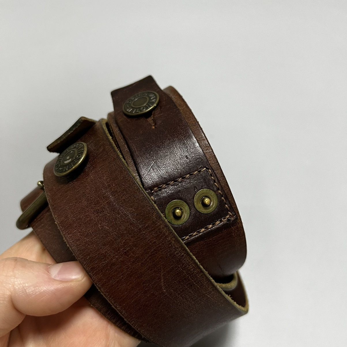 Dries Van Noten Dries Van Noten Leather Belt adorned with buttons Size 32 - 6 Thumbnail