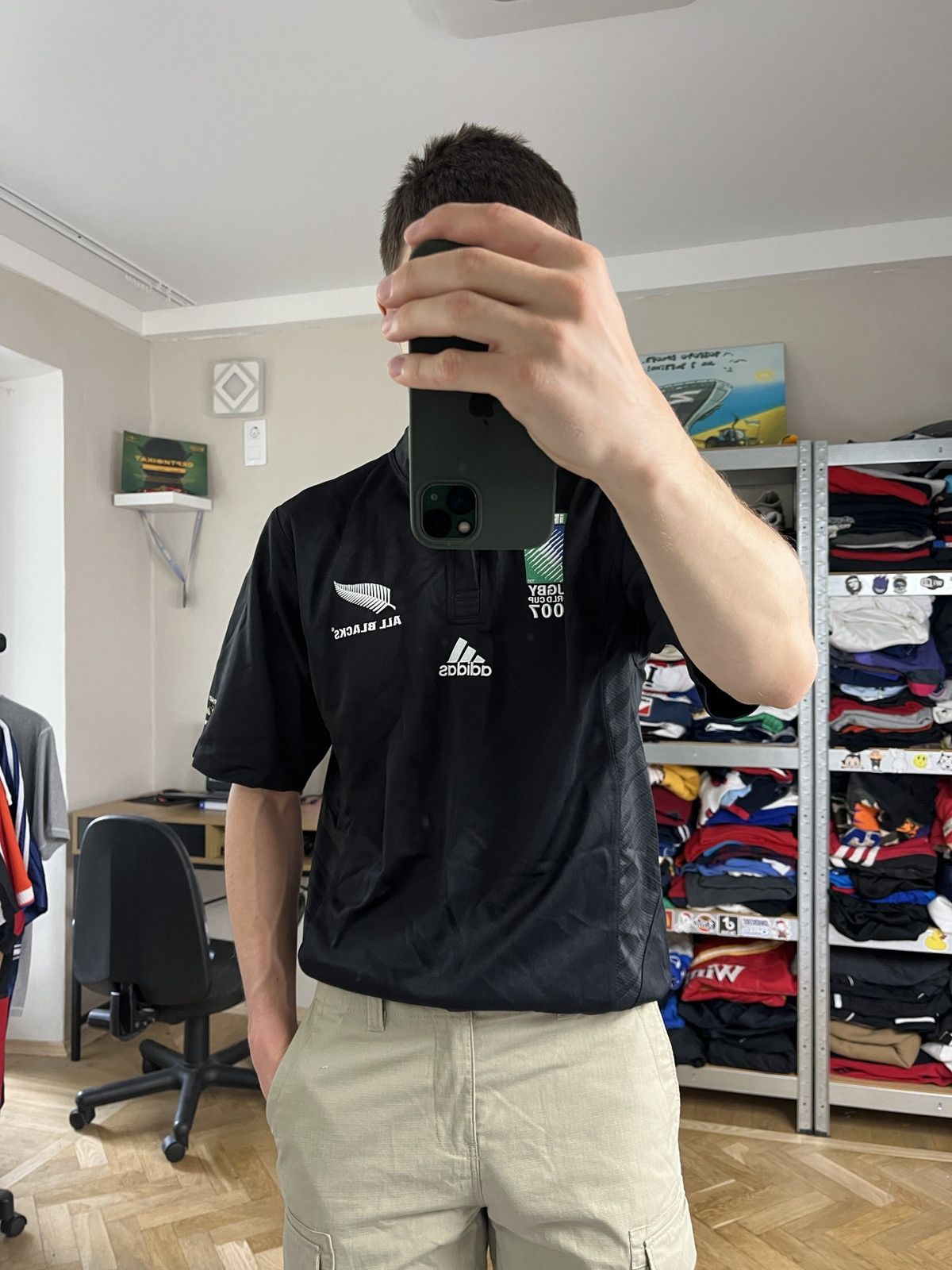 Adidas × Vintage New Zealand All Blacks Adidas World Cup 2007 Rugby Jersey Size US M / EU 48-50 / 2 - 2 Thumbnail