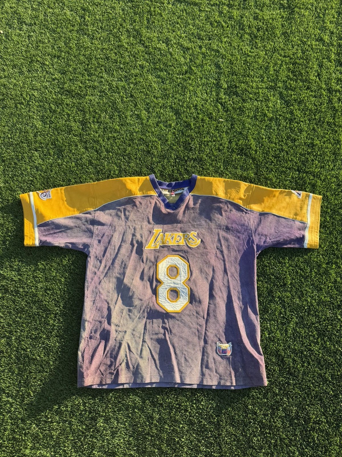 Jeff Hamilton × NBA × Vintage Vintage Lakers Kobe Bryant Jeff Hamilton Suede Jersey Size US XXL / EU 58 / 5 - 1 Thumbnail