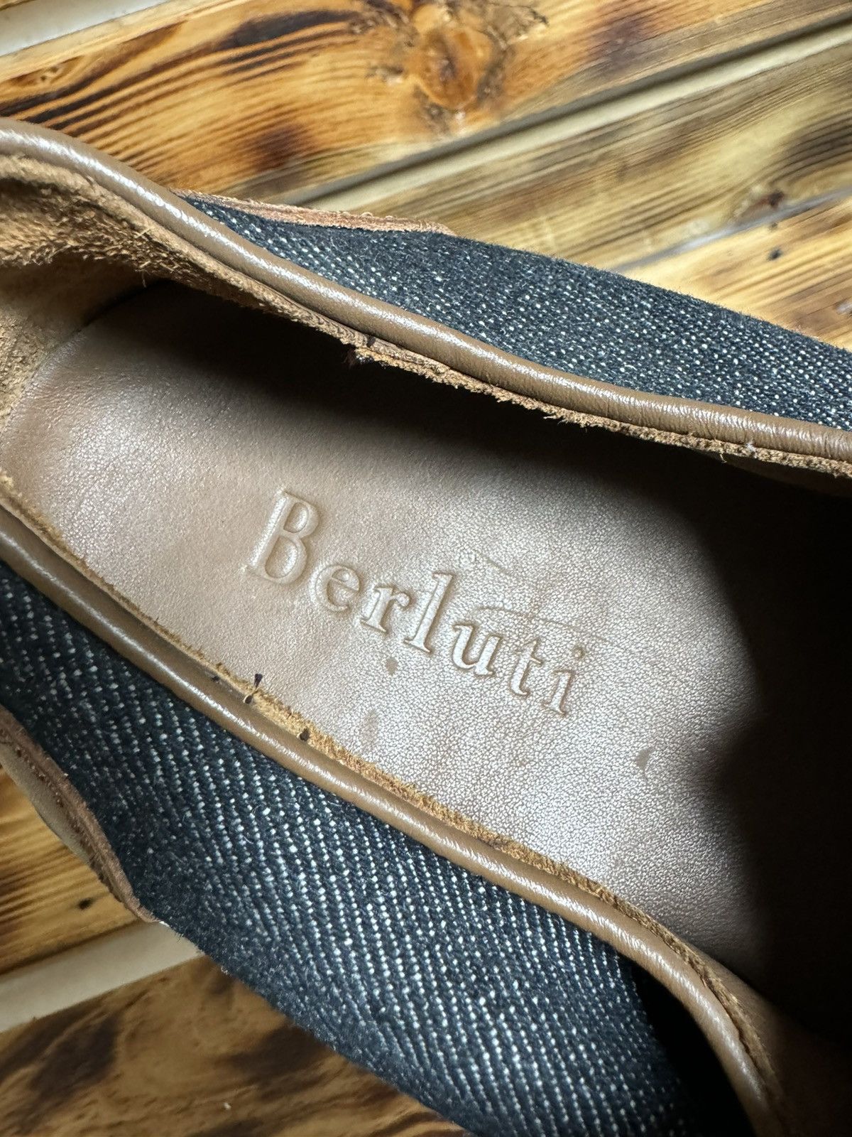 Berluti Trimmed denim trainers Size US 9 / EU 42 - 6 Thumbnail
