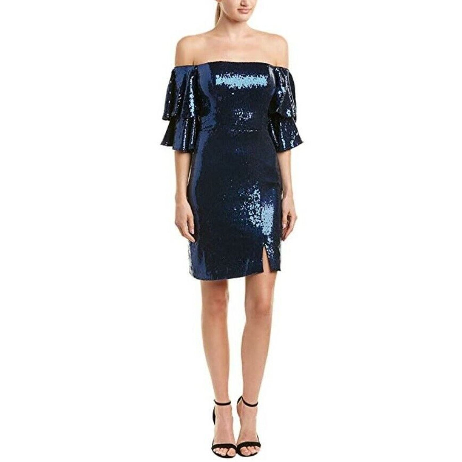 Nicole Miller Nicole Miller Women Blue Party Cocktail Mini Dress Size 2 Size XS / US 0-2 / IT 36-38 - 1 Thumbnail