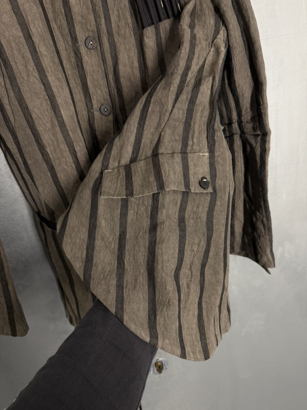 Nostra Santissima Nostra Santissima Hemp Striped Blazer Size US XS / EU 42 / 0 - 7 Thumbnail