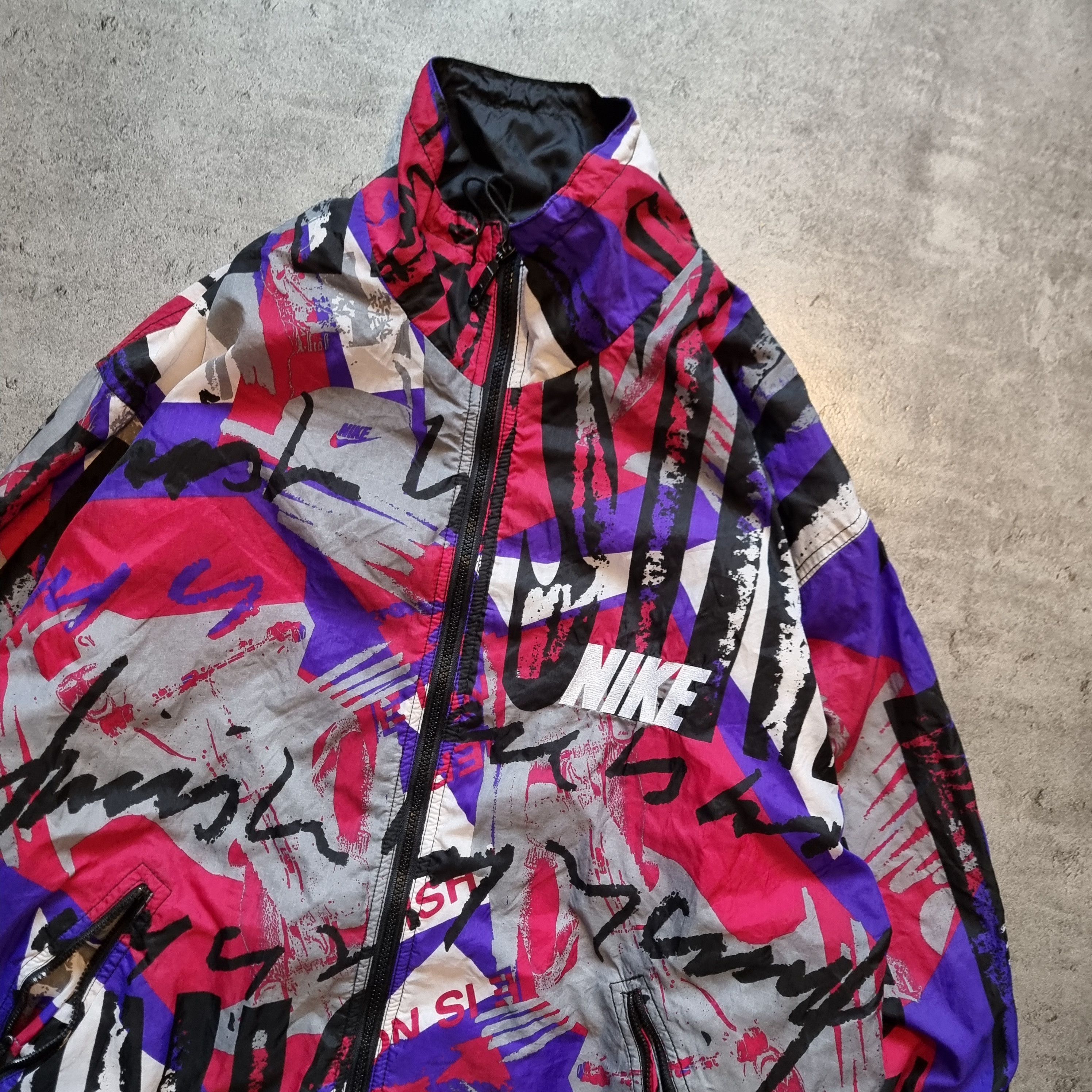 Nike Nike Jacket Multi Coloured Crazy Vintage 90s Windbreaker Size US M / EU 48-50 / 2 - 3 Thumbnail