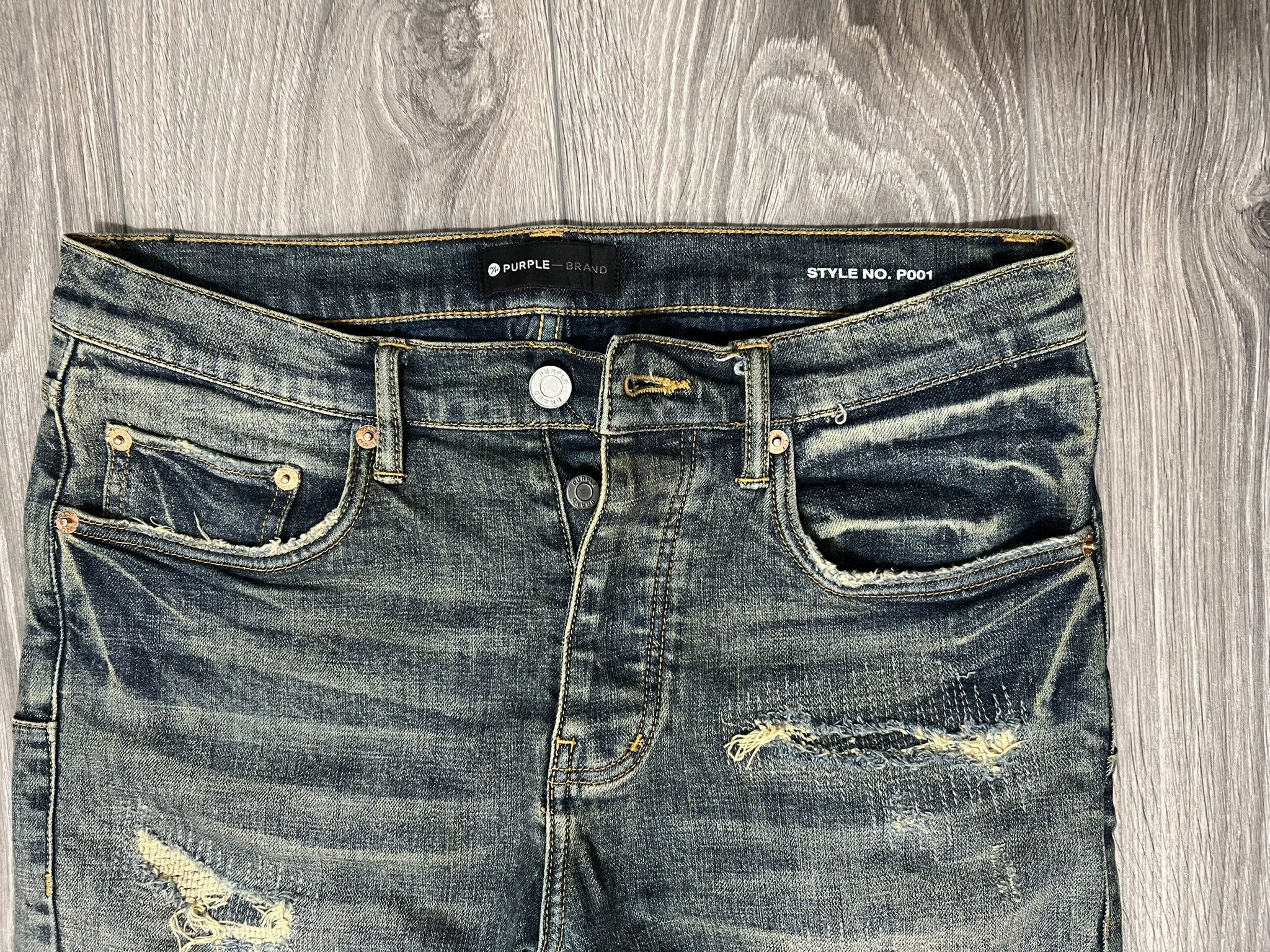 Purple Brand Purple Brand distressed low-rise skinny jeans Size US 31 - 2 Thumbnail