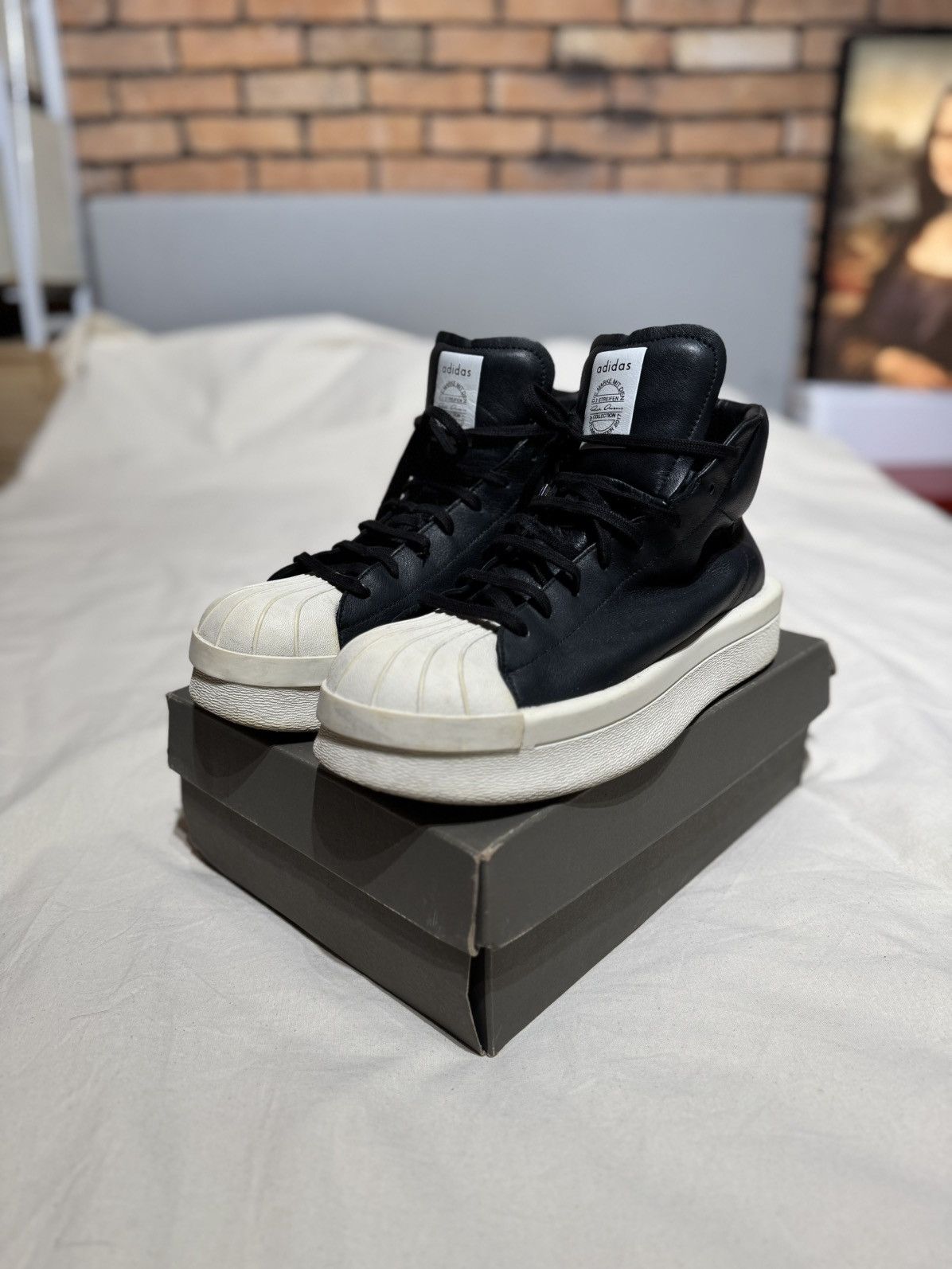 RARE AW17 MASTODON PRO RICK OWENS ADIDAS BLACK MILK SNEAKERS