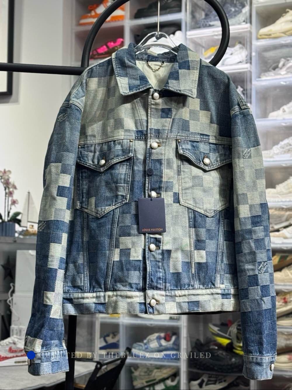 Louis Vuitton Pixelated Blue Denim Jacket in Size L Size US L / EU 52-54 / 3 - 1 Thumbnail
