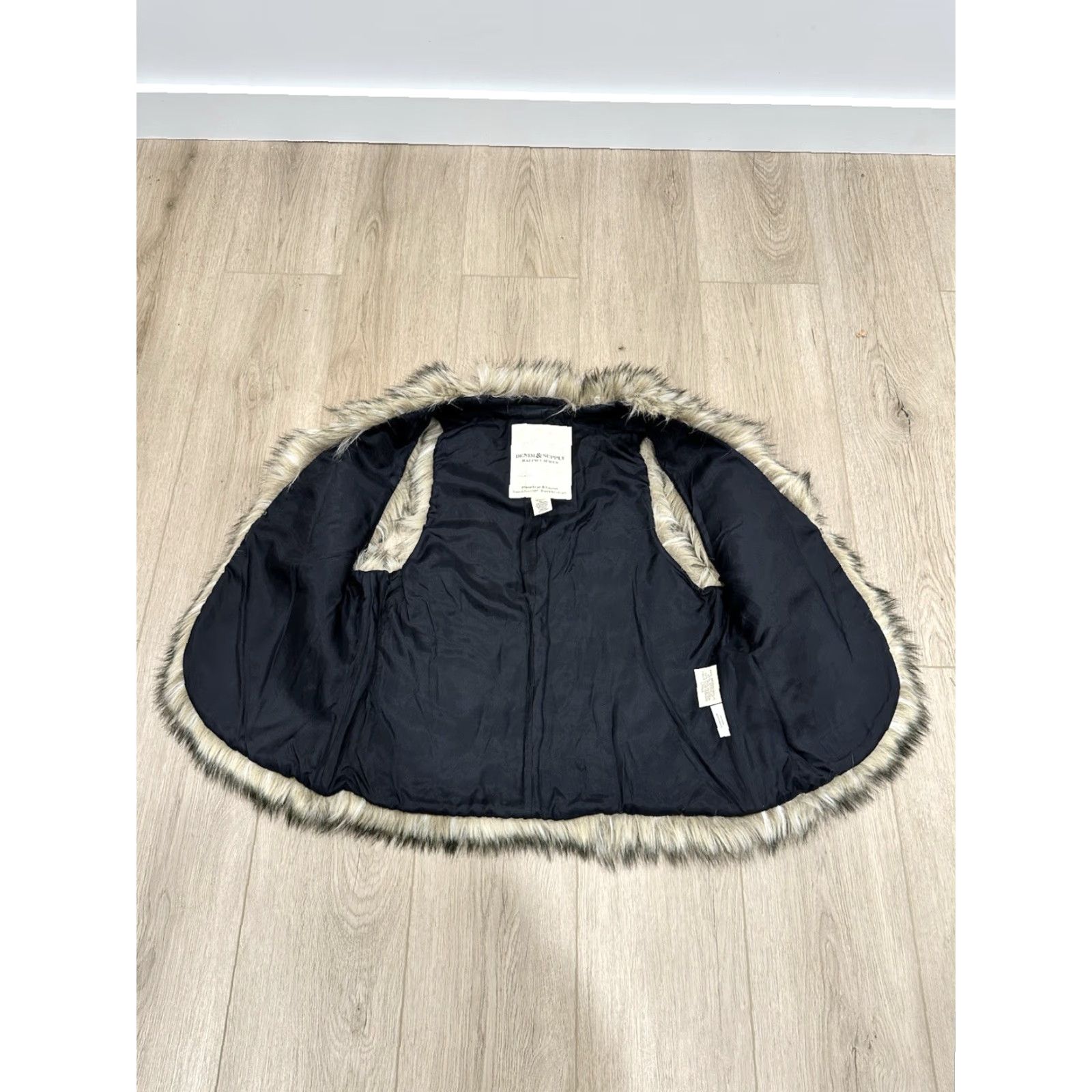 Ralph Lauren Denim & Supply by Ralph Lauren Faux Fur Vest Open Front Lined Large Brown Womens Vest 18184 Size L / US 10 / IT 46 - 6 Thumbnail
