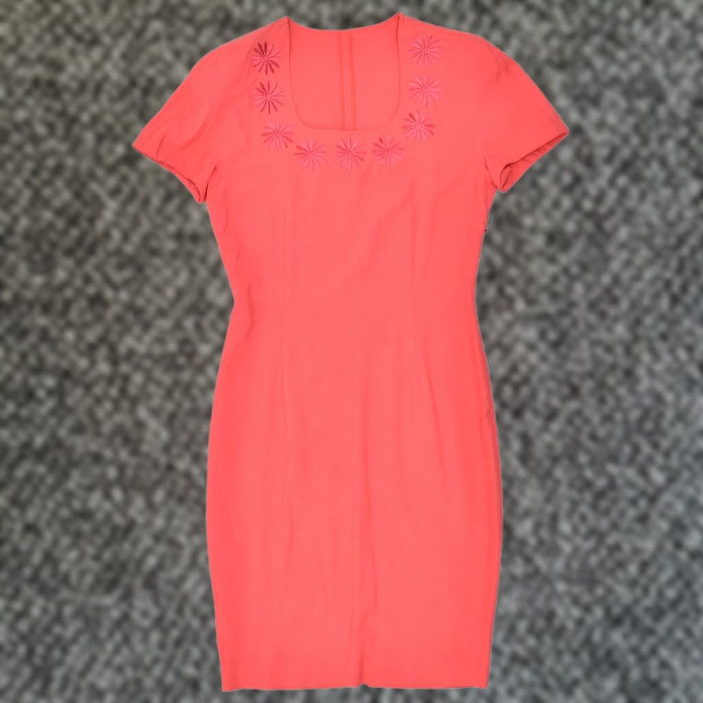 Vintage VINTAGE Womens Sheath Dress Red UK 10 Small SC59 Size S / US 4 / IT 40 - 1 Thumbnail