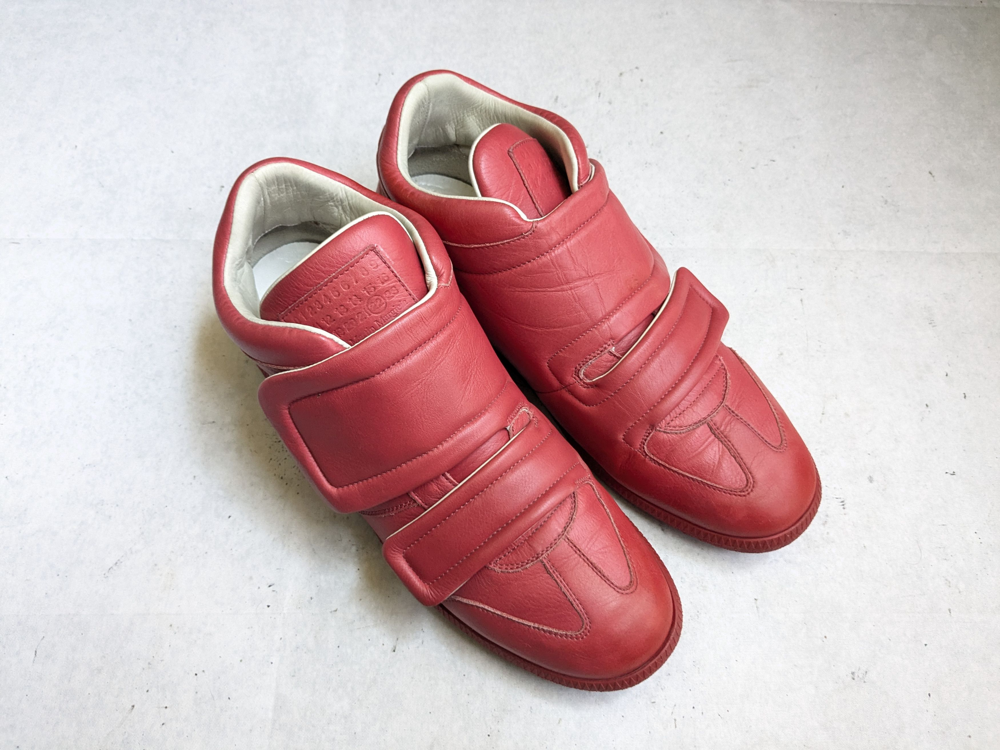 Maison Margiela Maison Margiela Clinic Sneakers Red 11 44 Mid Tops Leather Size US 11 / EU 44 - 4 Thumbnail