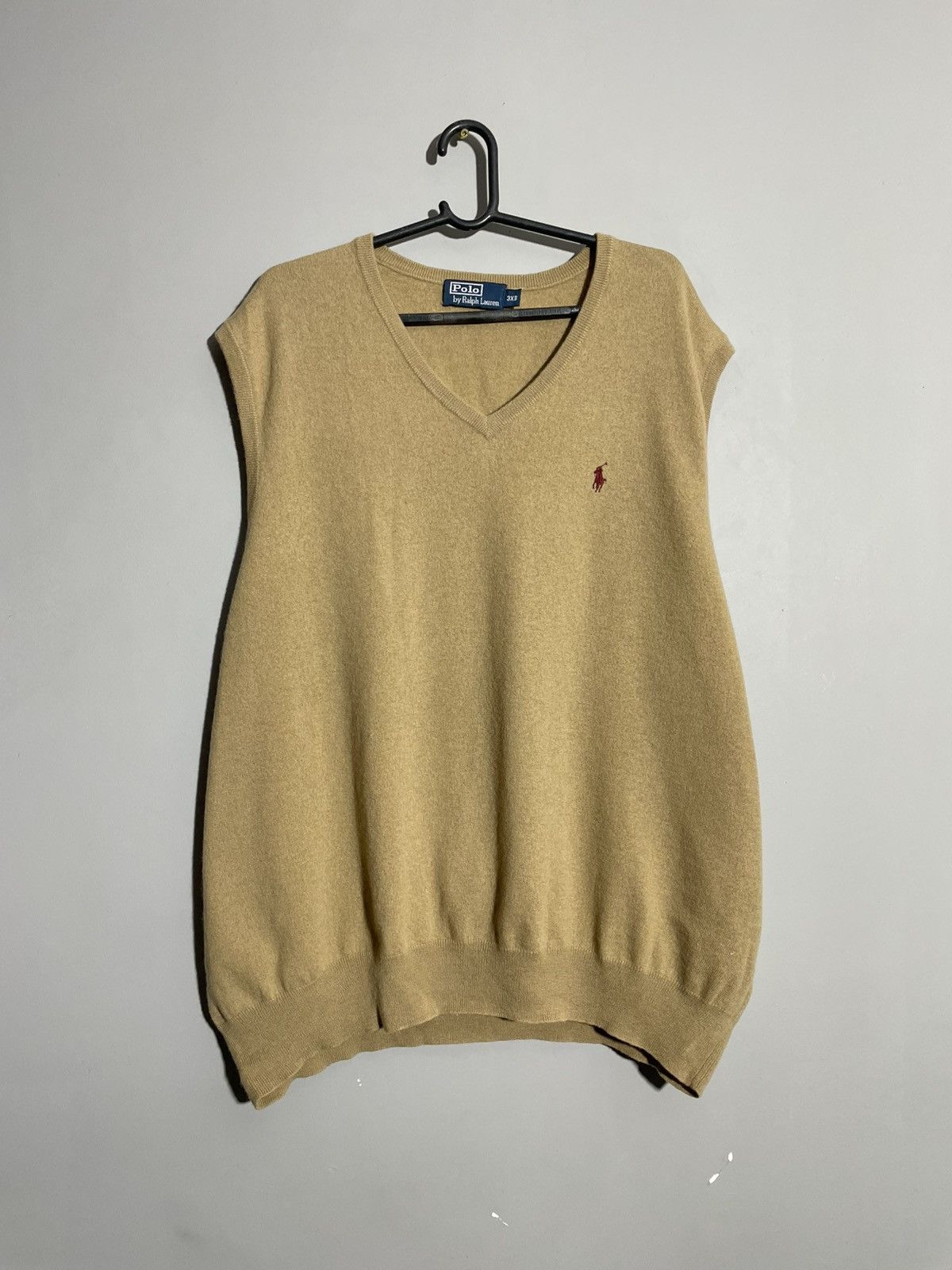 Polo Ralph Lauren × Vintage Vintage Polo Ralph Lauren Beige Old Money Style wool vest Size US XXL / EU 58 / 5 - 1 Thumbnail
