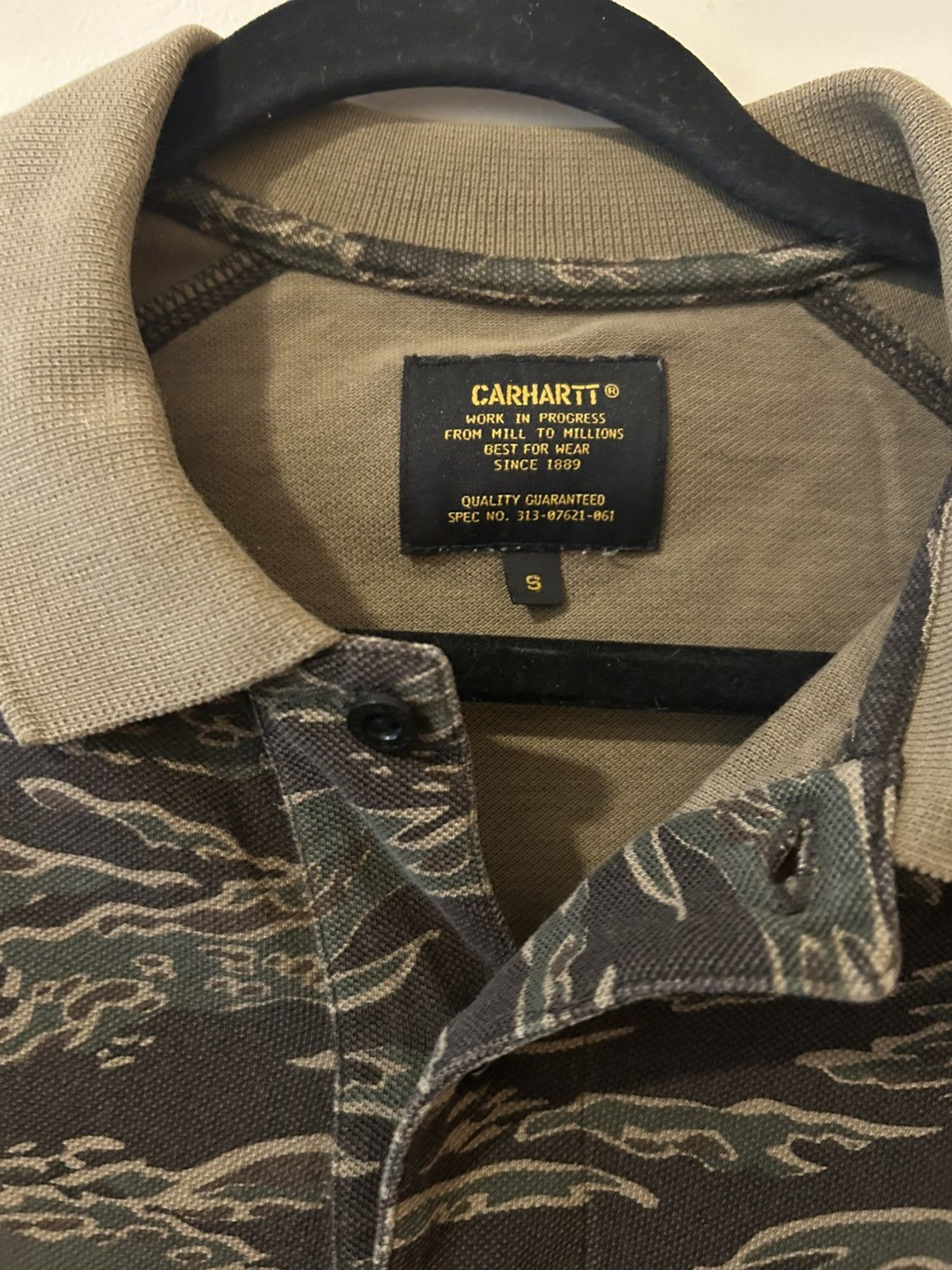 Carhartt Wip Cathartic WIP green tiger cam polo Size US S / EU 44-46 / 1 - 3 Thumbnail