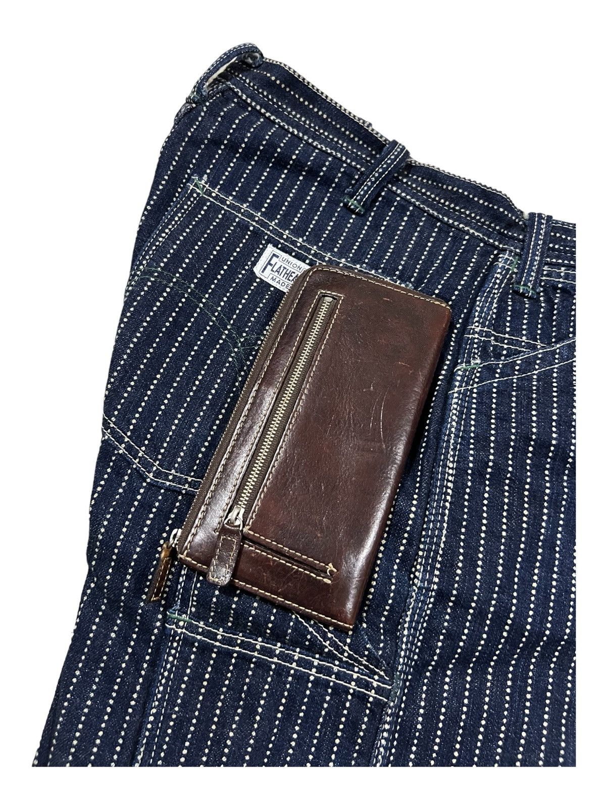Genuine Leather × Pure Blue Japan × Redmoon Double Zipper Multi Slot Card & Money Leather Long Wallet Size ONE SIZE - 1 Thumbnail