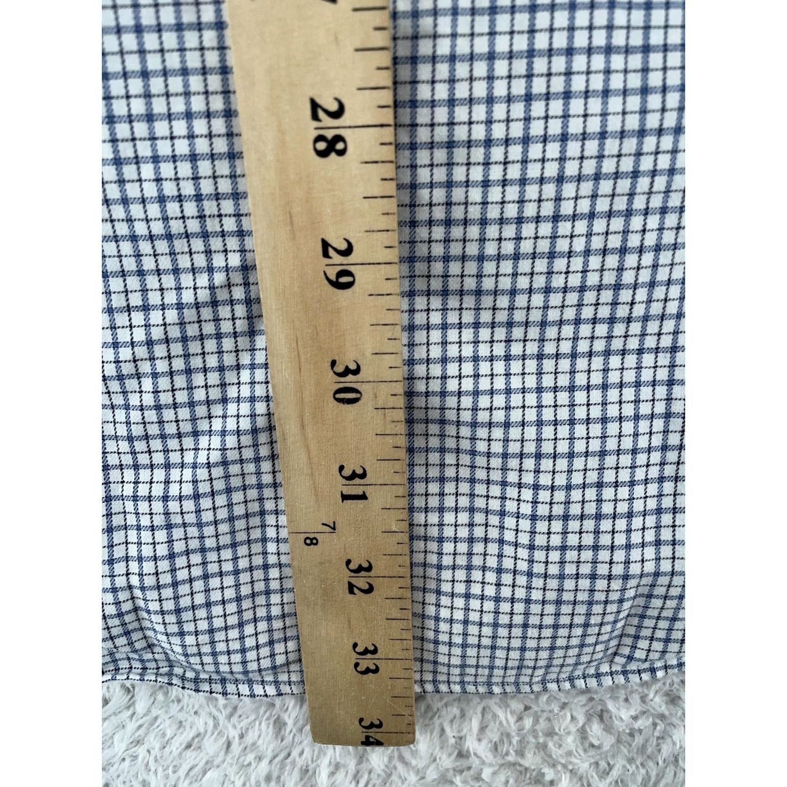 Ralph Lauren Ralph Lauren Dress Shirt Men 17.5 Blue White Check Yarmouth Collared Button Down Shirt Dress Shirt Check Pattern Blues Mens 17.5 Size 48R - 6 Thumbnail