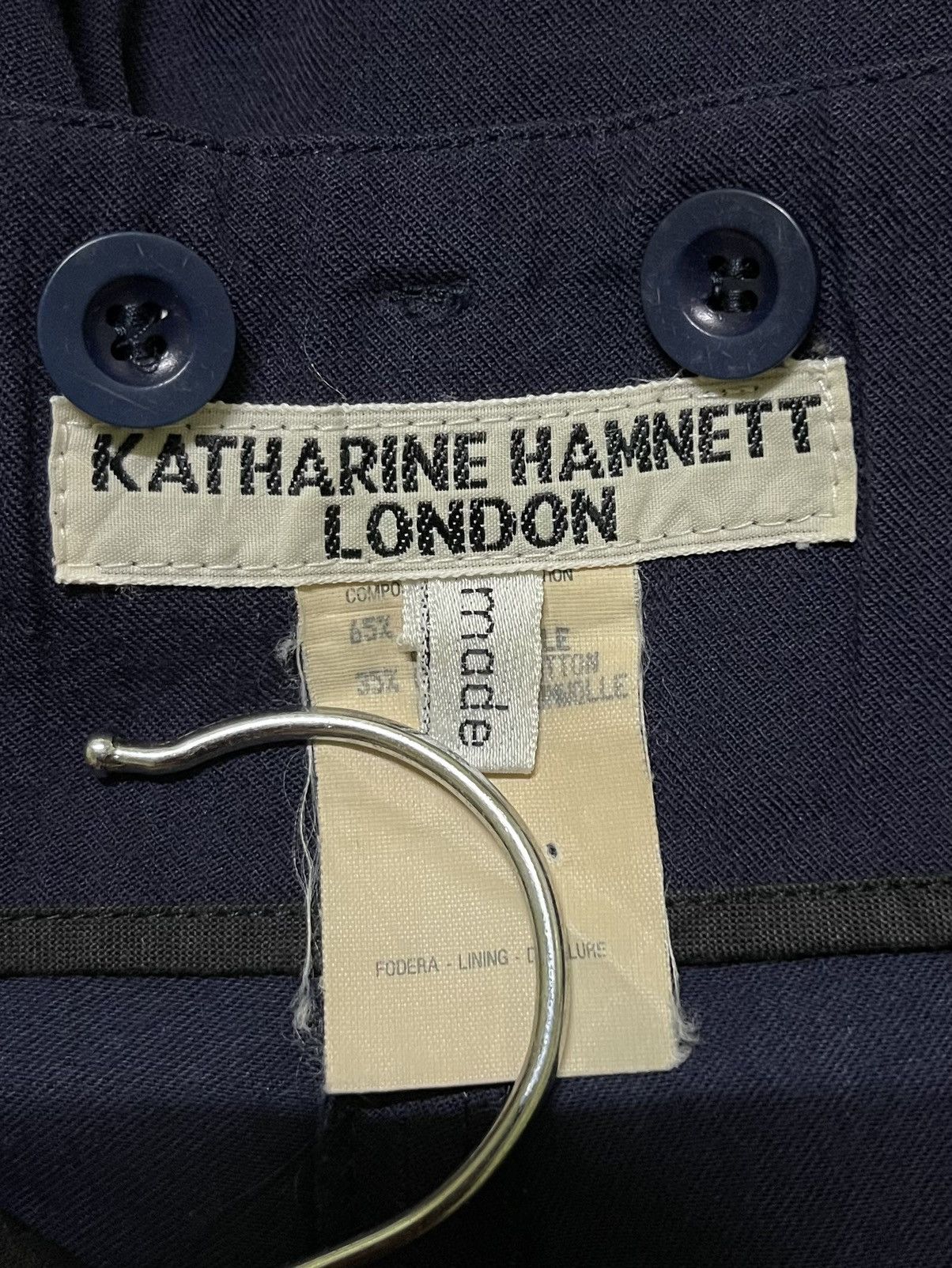 Katharine Hamnett London × Vintage Katharine Hamnett 90s Wool Pants Size 30" / US 8 / IT 44 - 20 Thumbnail