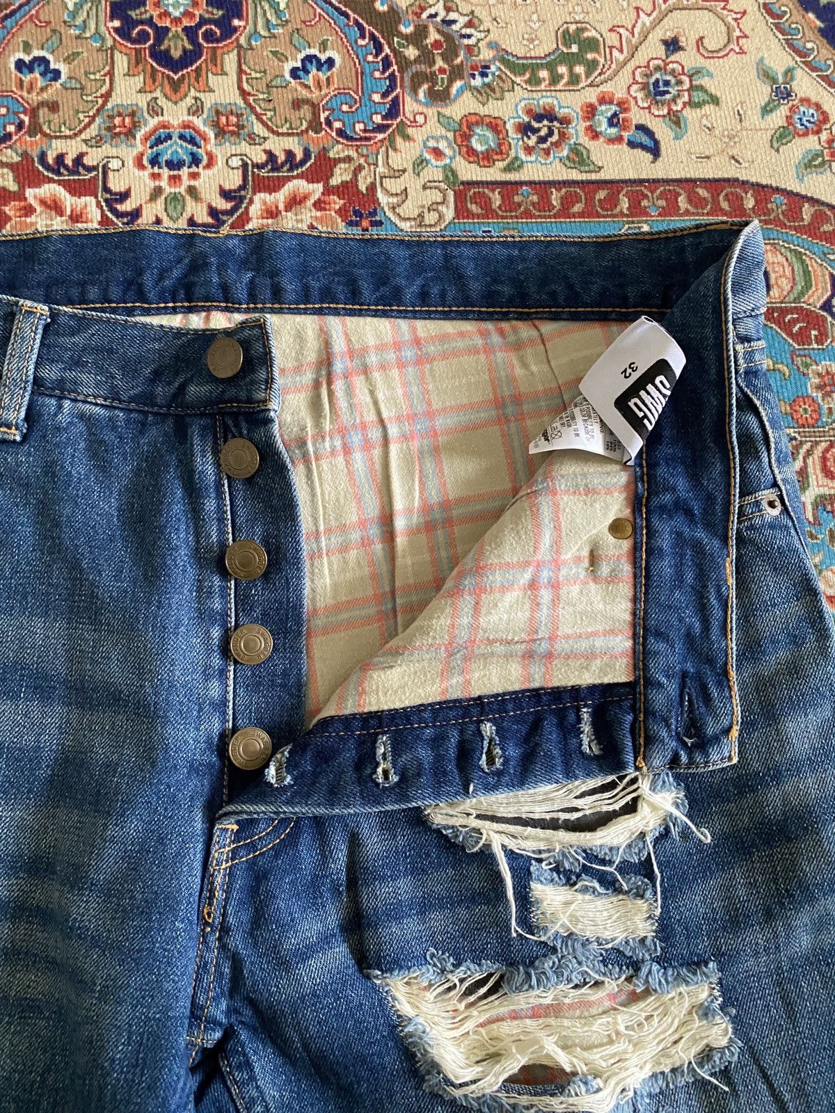 Japanese Brand Japanese Brand Swagger Hybrid Design Distressed Denim Size US 36 / EU 52 - 13 Thumbnail