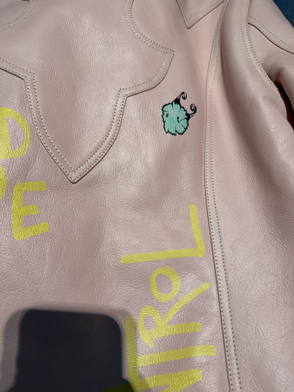 Chrome Hearts Matty boy 1 of 1 pink shearling leather jacket Size US L / EU 52-54 / 3 - 5 Thumbnail