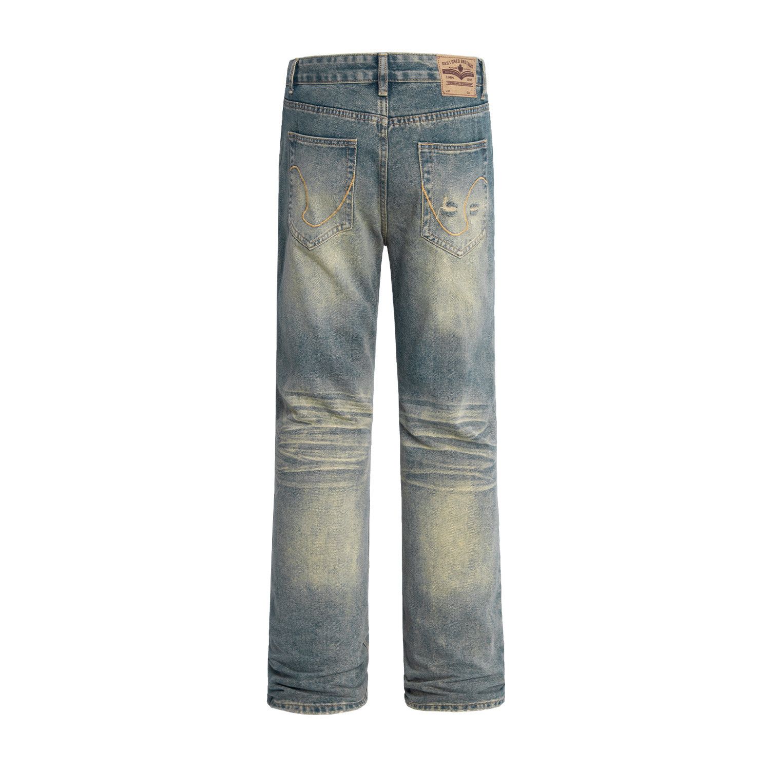 Japanese Brand × Jean Men's punk gradient washed straight distressed jeans y2k Size US 32 / EU 48 - 2 Thumbnail