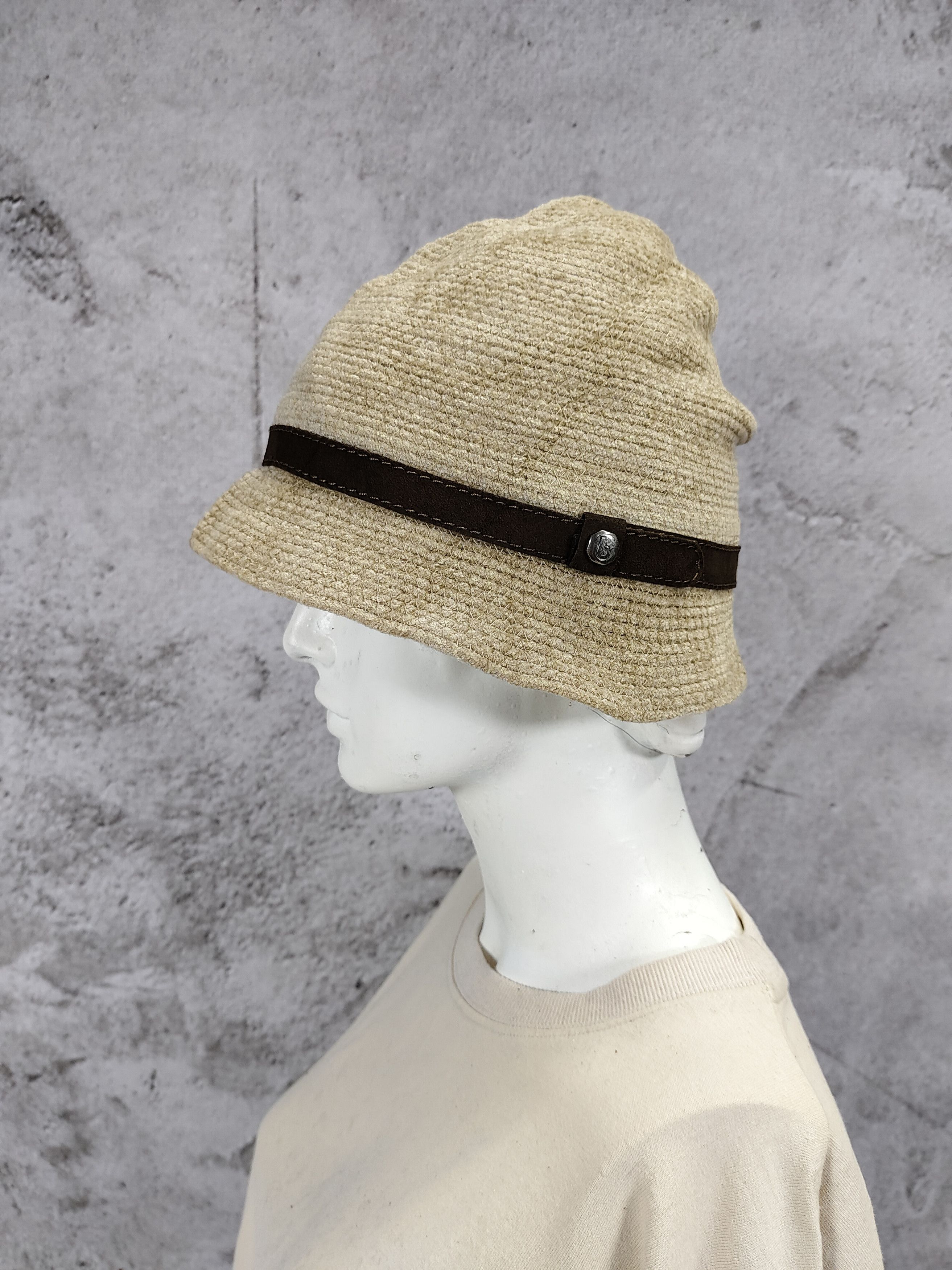 Vintage 2000s Bettina🇮🇹Natural Woven Raffia Texture Bucket Cloche Size ONE SIZE - 2 Thumbnail