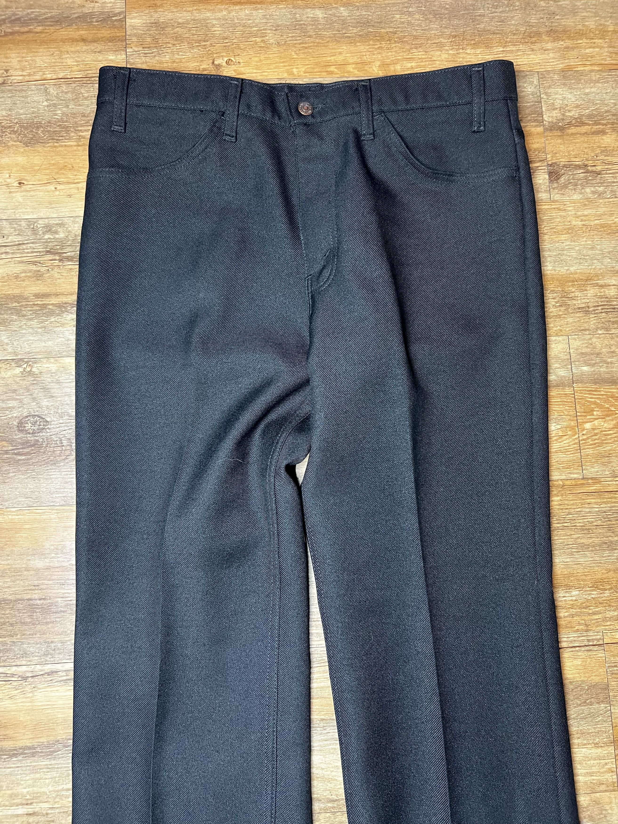Levi's Vintage Clothing Vintage Levi's Black Polyester Bootcut Pants Size US 36 / EU 52 - 3 Thumbnail