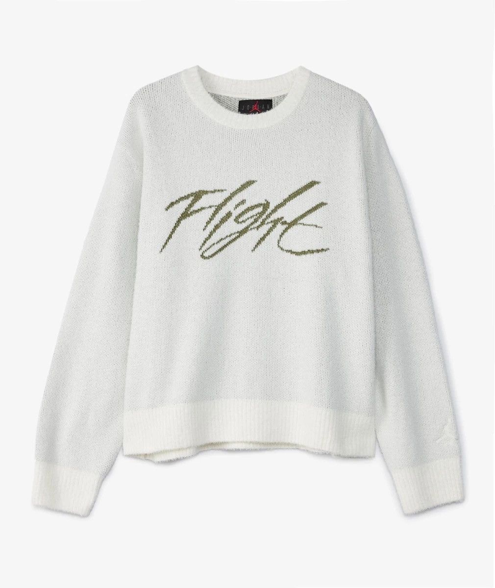 Jordan Brand Jordan Flight Heritage Crop Knit Crewneck Sweater Size US L / EU 52-54 / 3 - 1 Thumbnail