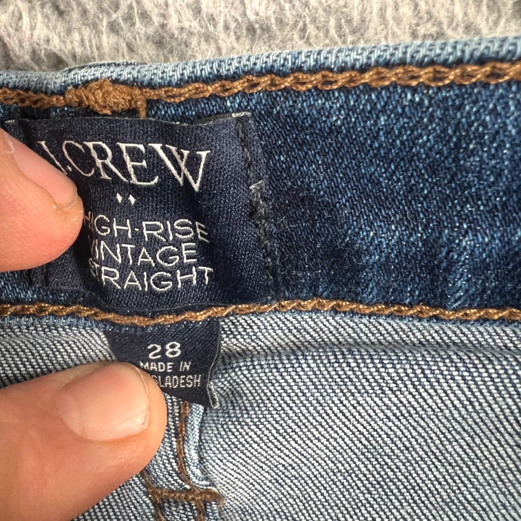 J.Crew J.Crew High Rise Vintage Straight Womens 28 Dark wash Jeans Size 30" / US 8 / IT 44 - 6 Thumbnail