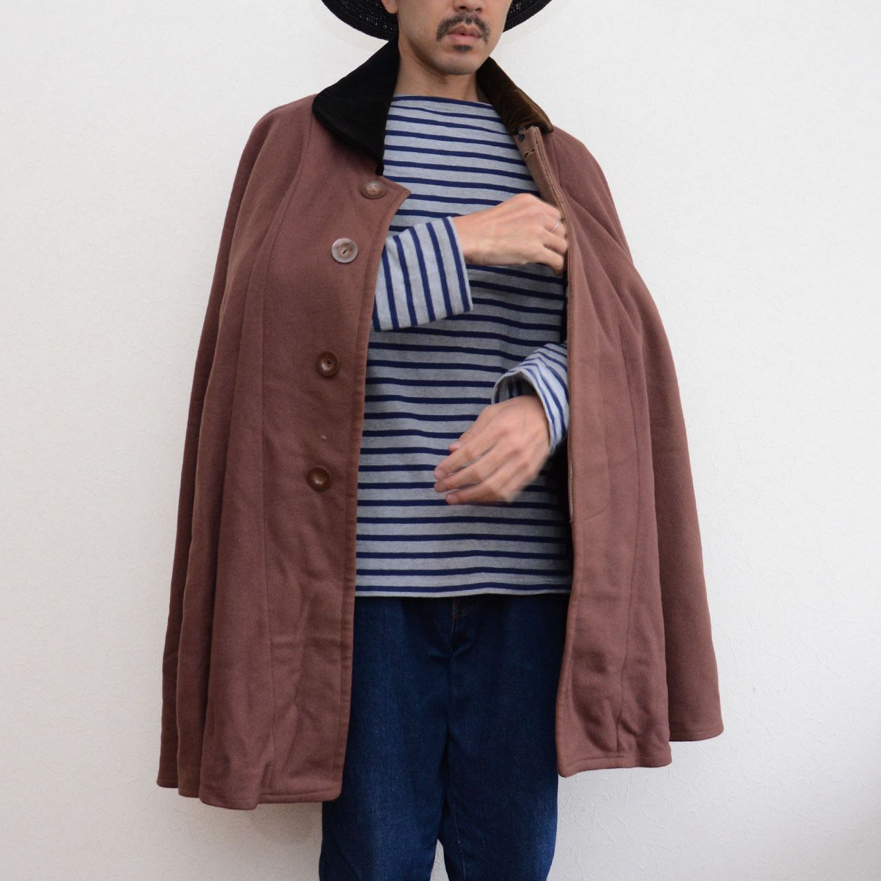 Other Japanese Retro-Modern Wool Mantle, Marusho Vintage Showa Size US M / EU 48-50 / 2 - 1 Thumbnail
