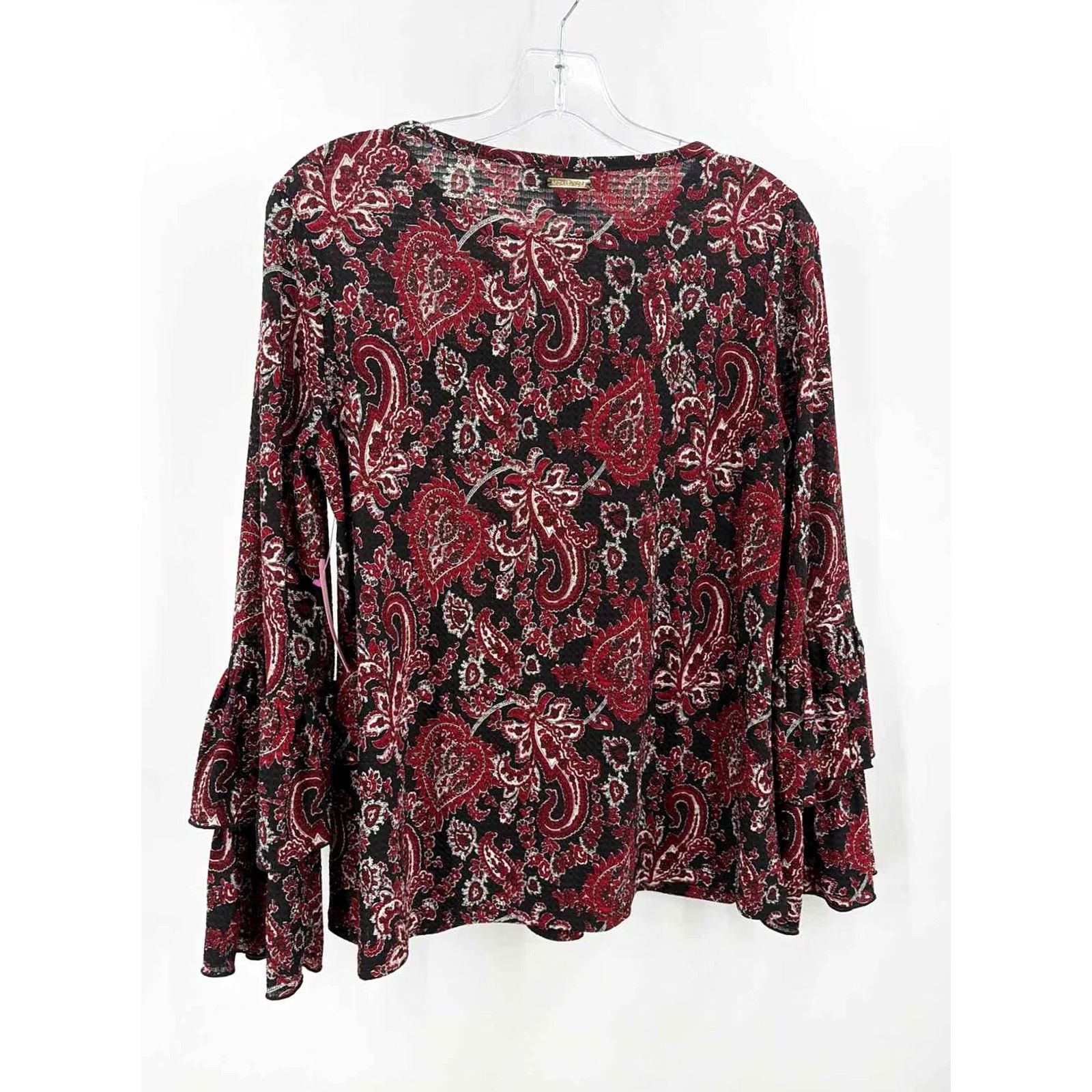 Vintage Pre-Owned MICHAEL Michael Kors Red Size Small Long Sleeve Blouse Size S / US 4 / IT 40 - 3 Thumbnail