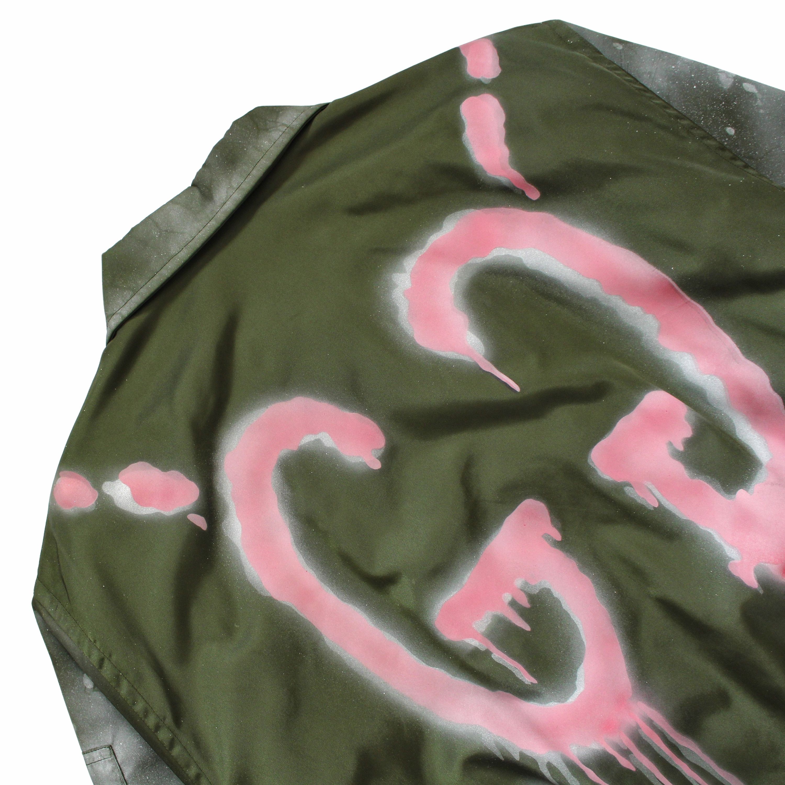 Gucci Ghost GG Hand Painted Bomber Jacket