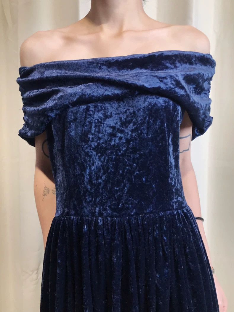 Kenzo Kenzo Used sapphire velvet velvet dress Size XS / US 0-2 / IT 36-38 - 1 Thumbnail
