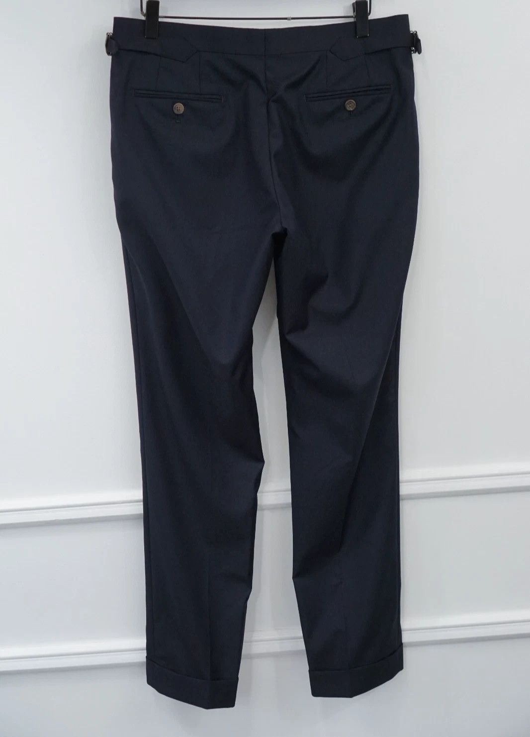Men Suitsupply Pants Navy Blue Wool Size 24 UK/US38S