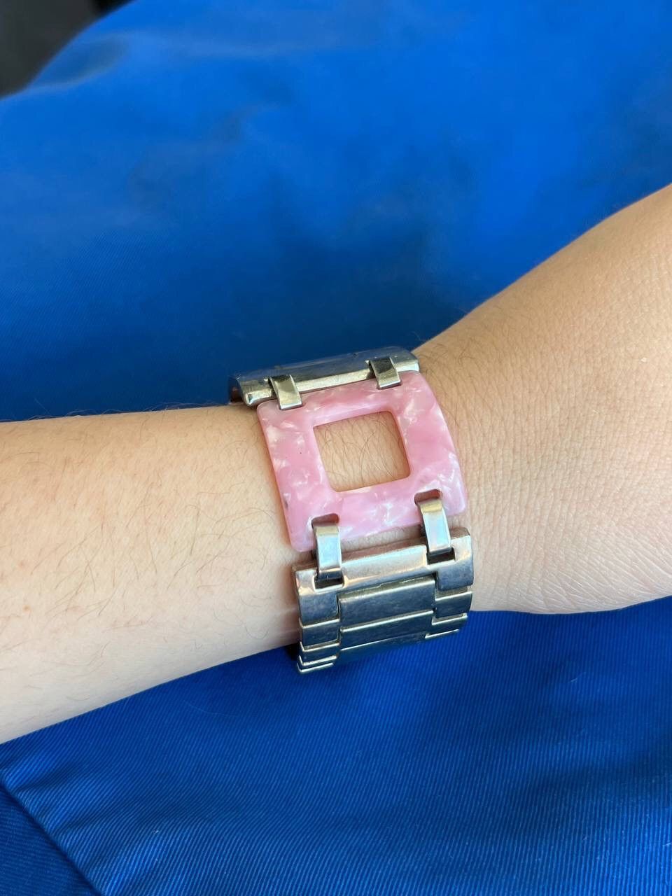 Japanese Brand × Vintage Vintage Japanese style futuristic Pink Squared Watch Size ONE SIZE - 5 Thumbnail