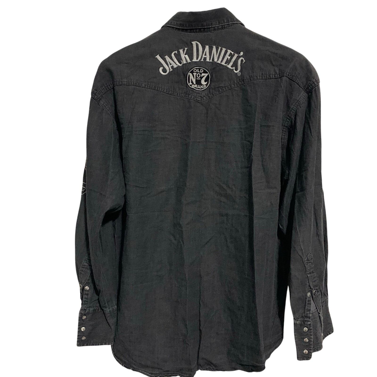 Other Jack Daniel’s Wrangler Men’s Embroidered Gray Button Shirt Size US L / EU 52-54 / 3 - 3 Thumbnail