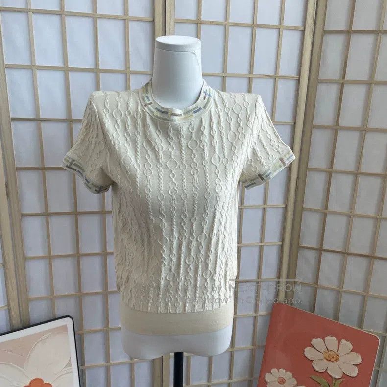 Hermes Hermes White short-sleeve Size XS / US 0-2 / IT 36-38 - 1 Thumbnail