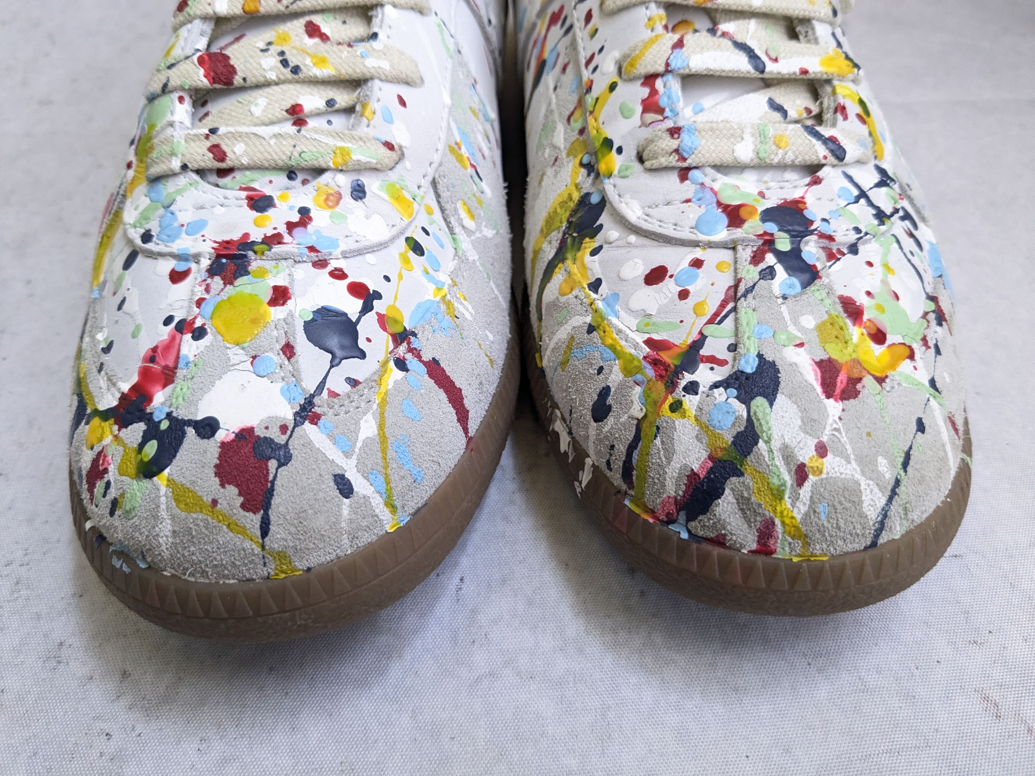 Maison Margiela Maison Margiela Replica GAT Paint Splatter 8 41 Low Tops Gum Size US 8 / EU 41 - 3 Thumbnail
