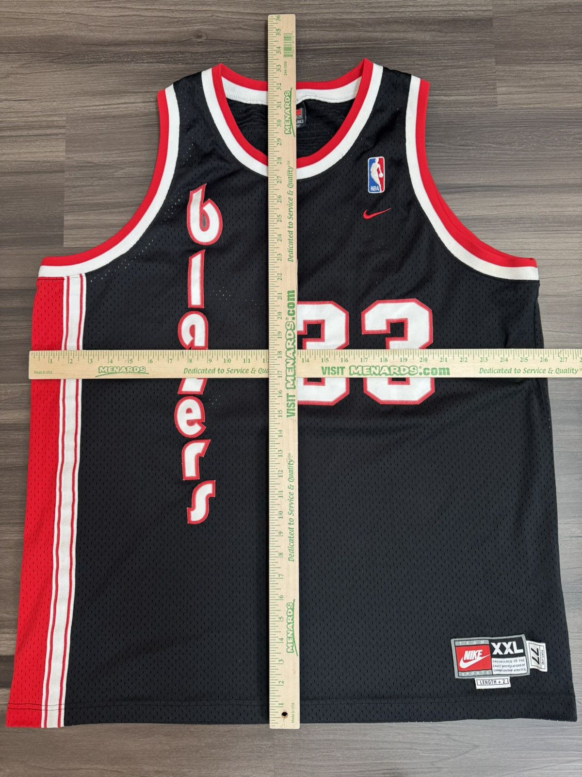 Nike Trail Blazers Shareef Abdul-Rahim #33 NBA Stitched Jersey Size US XXL / EU 58 / 5 - 9 Thumbnail