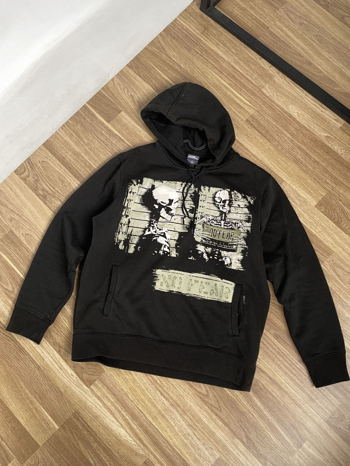 Japanese Brand × No Fear Vintage No Fear 2000's Y2K Black Hoodie Size US XL / EU 56 / 4 - 3 Thumbnail