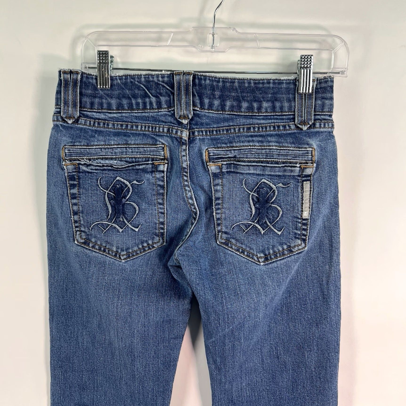 Denime Bishop Of The Seventh Jeans Women Bootcut 27 Distressed Denim Blue 30 Inseam 32 Size 27" / US 4 / IT 40 - 7 Thumbnail