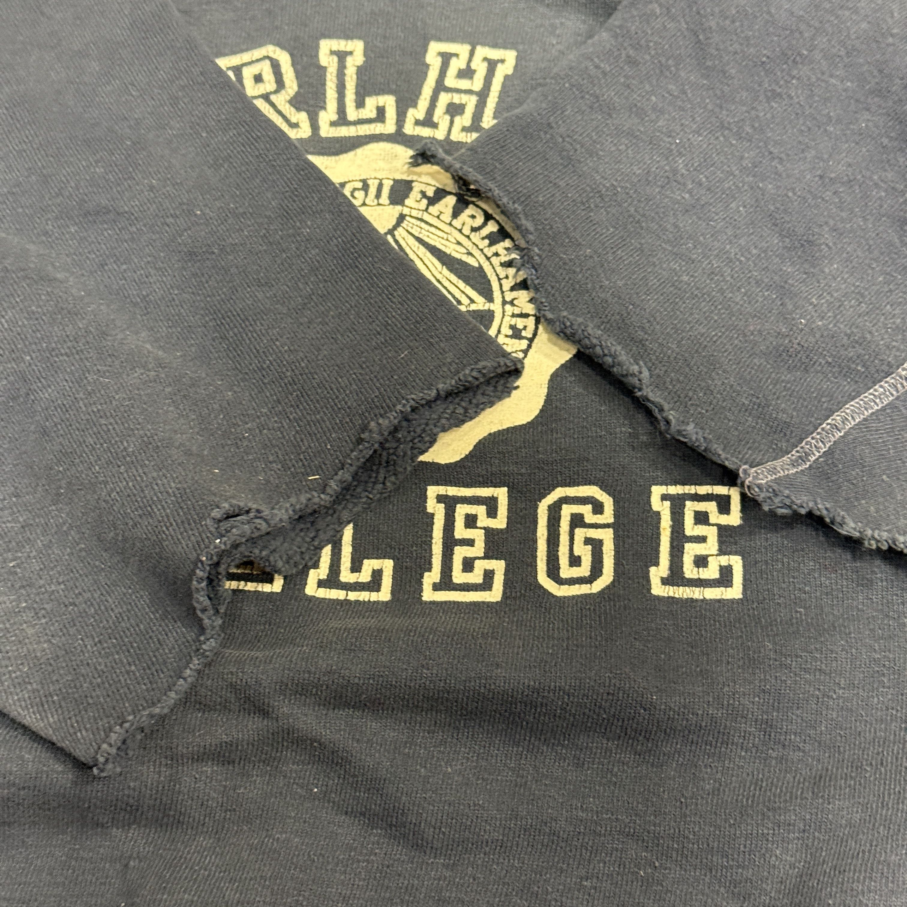 Other Vintage Earlham 50s College Distressed Navy Short Sleeve Sweatshirt Size L RARE Size US L / EU 52-54 / 3 - 5 Thumbnail