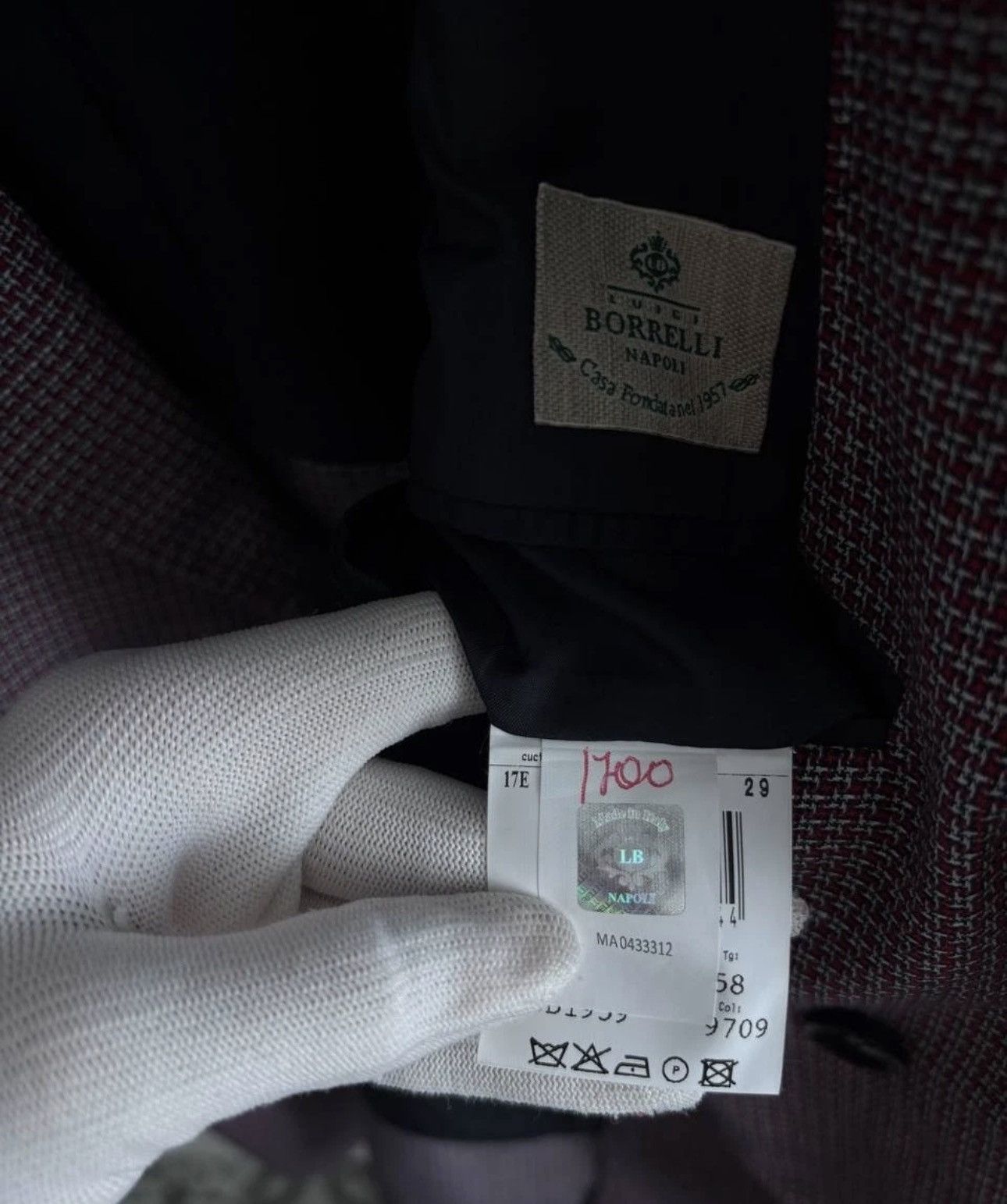 Luigi Borrelli Luigi Borrelli Napoli Blazer Double-Breasted Linen Cotton Size 54L - 14 Thumbnail