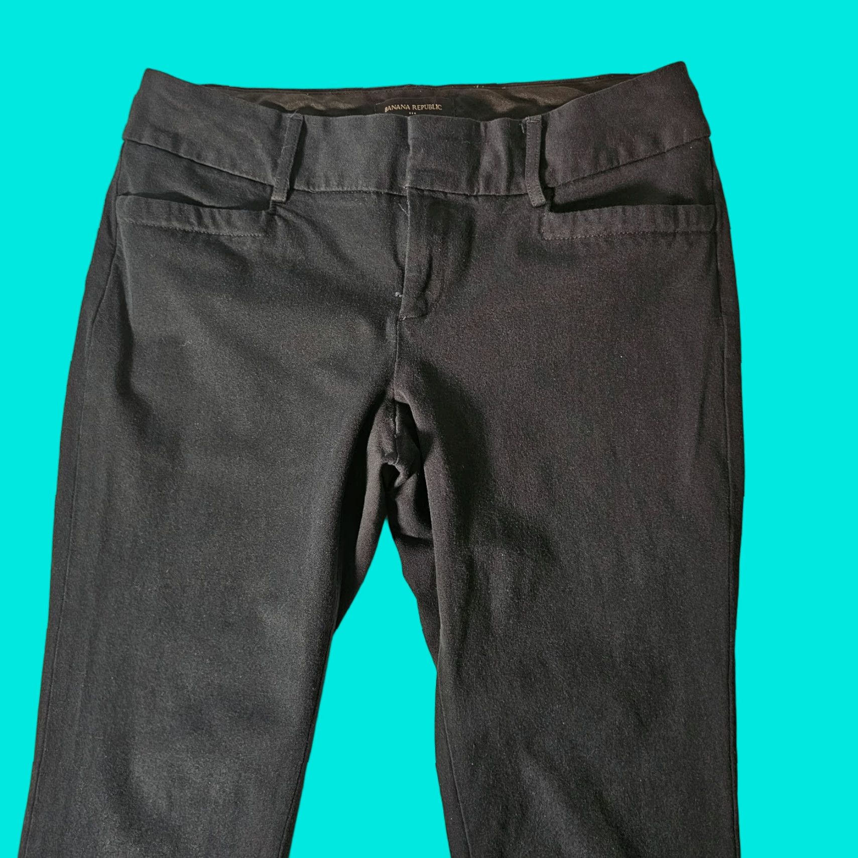 Banana Republic Banana Republic Women's Jackson Fit Straight Leg Mid Rise Dress Pants Blue 8 Size 30" / US 8 / IT 44 - 1 Thumbnail
