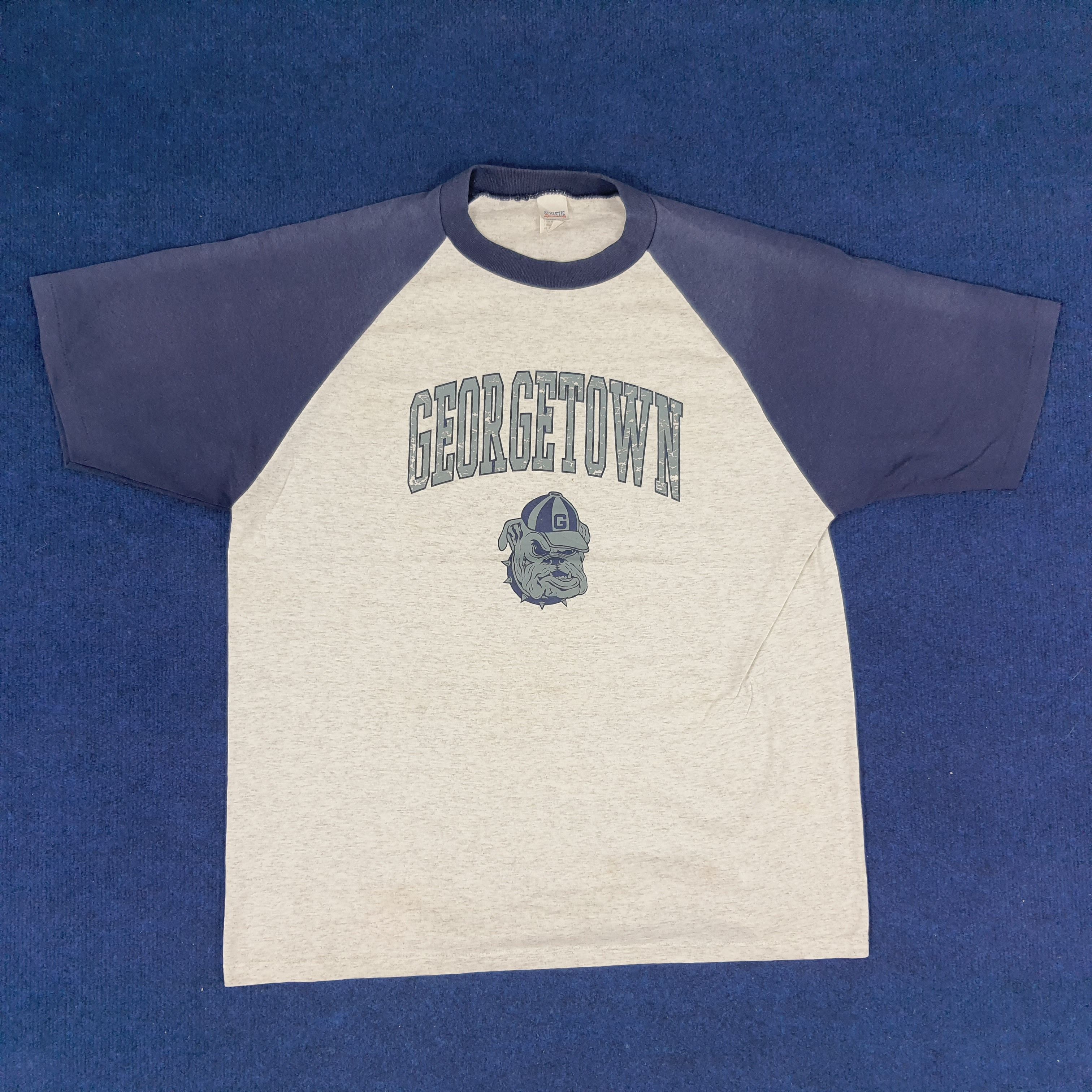 Vintage Vintage GEORGETOWN Hoyas Football NFL Sports Raglan T-shirt Size US XL / EU 56 / 4 - 1 Thumbnail