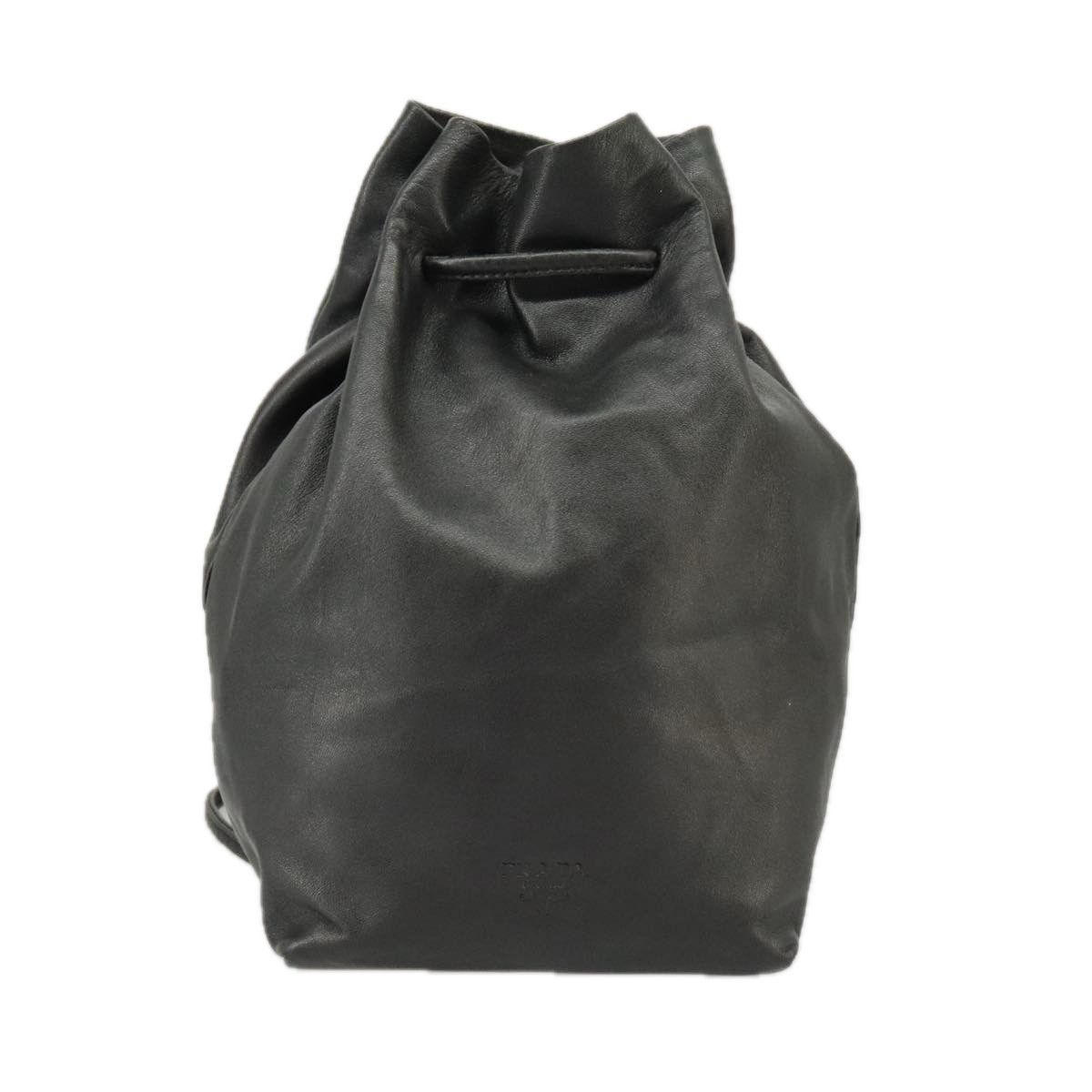 Prada Black Leather Handbag (Pre-Owned) Size ONE SIZE - 1 Thumbnail