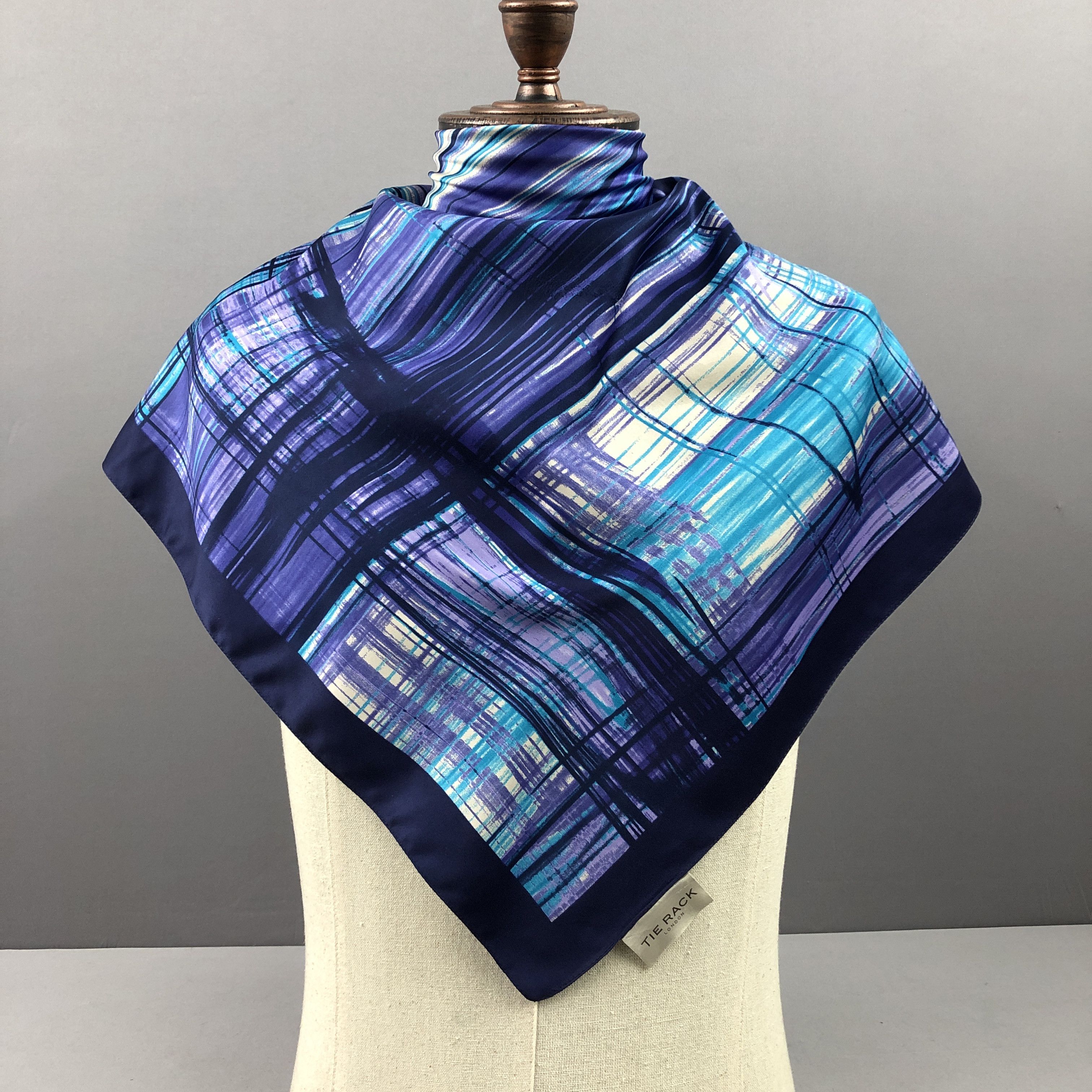 Japanese Brand Vintage Tie Rack SILK Scarf Twill Stole Wraps Scarves Size ONE SIZE - 2 Thumbnail