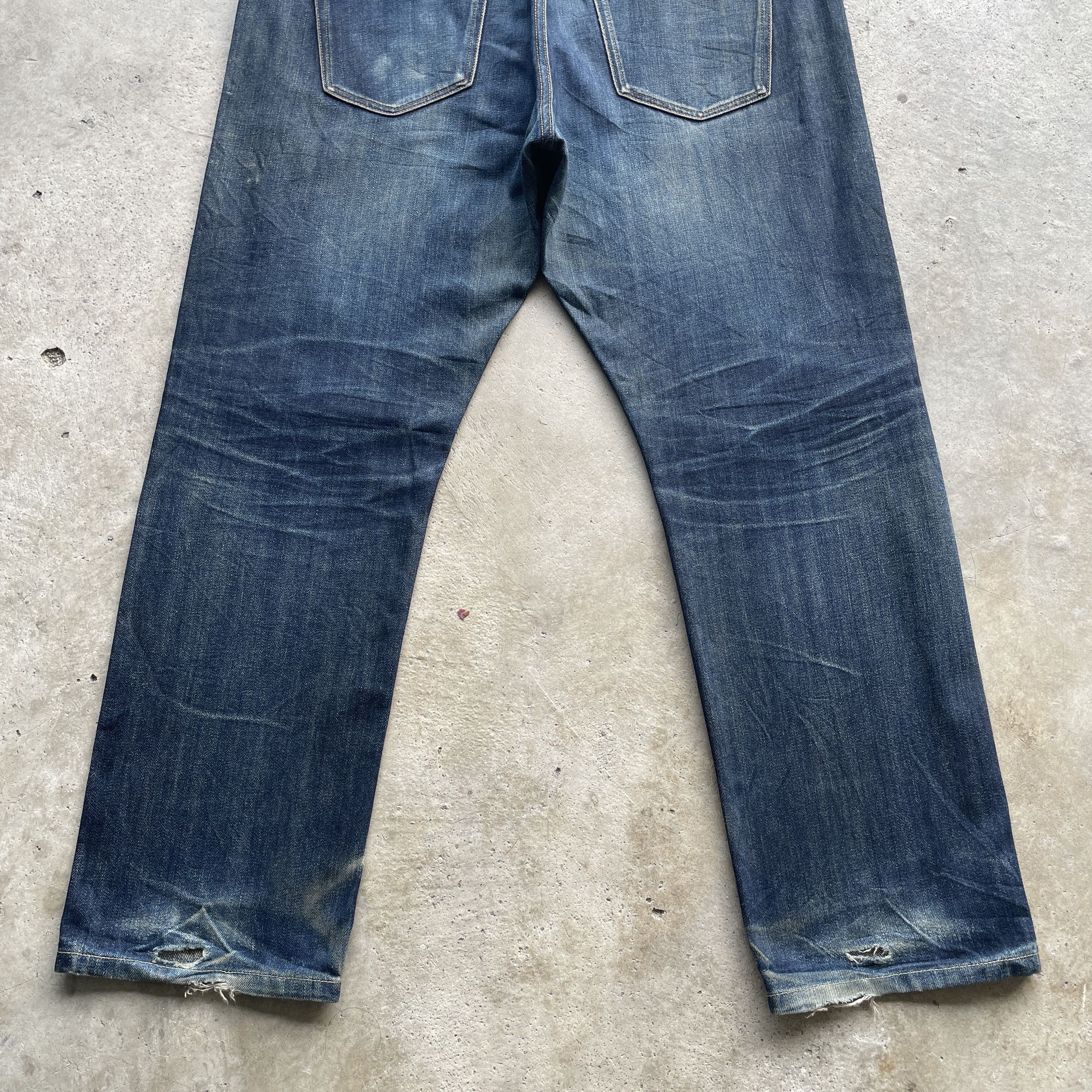 Japanese Brand VINTAGE JAPANESE DISTRESSED FADED RUSTY SELVEDGE JEANS PANTS Size US 39 - 10 Thumbnail