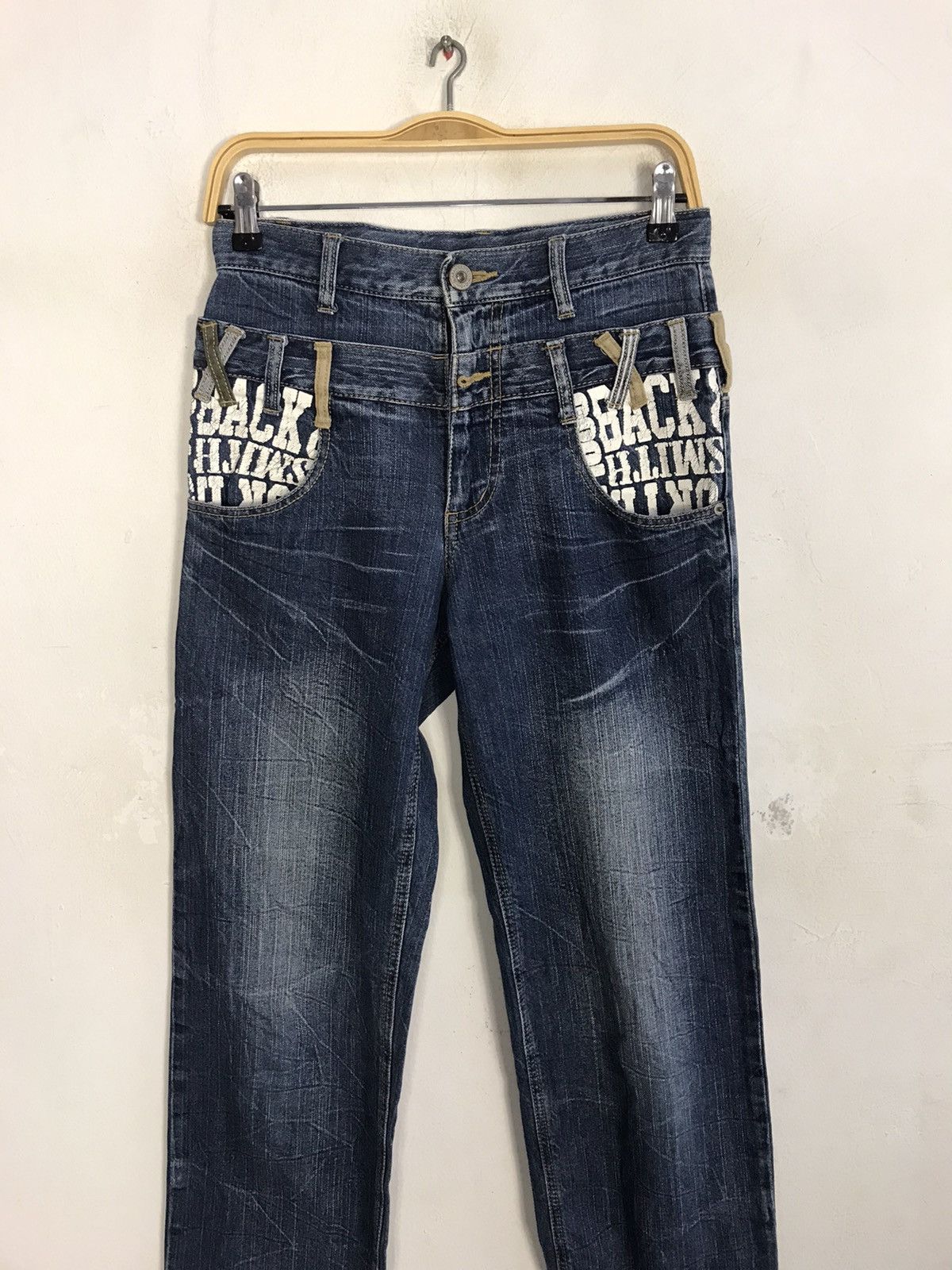 Japanese Brand Back & Forth Denim Jeans Double Waist Fits Size 28 29 Size US 28 / EU 44 - 3 Thumbnail