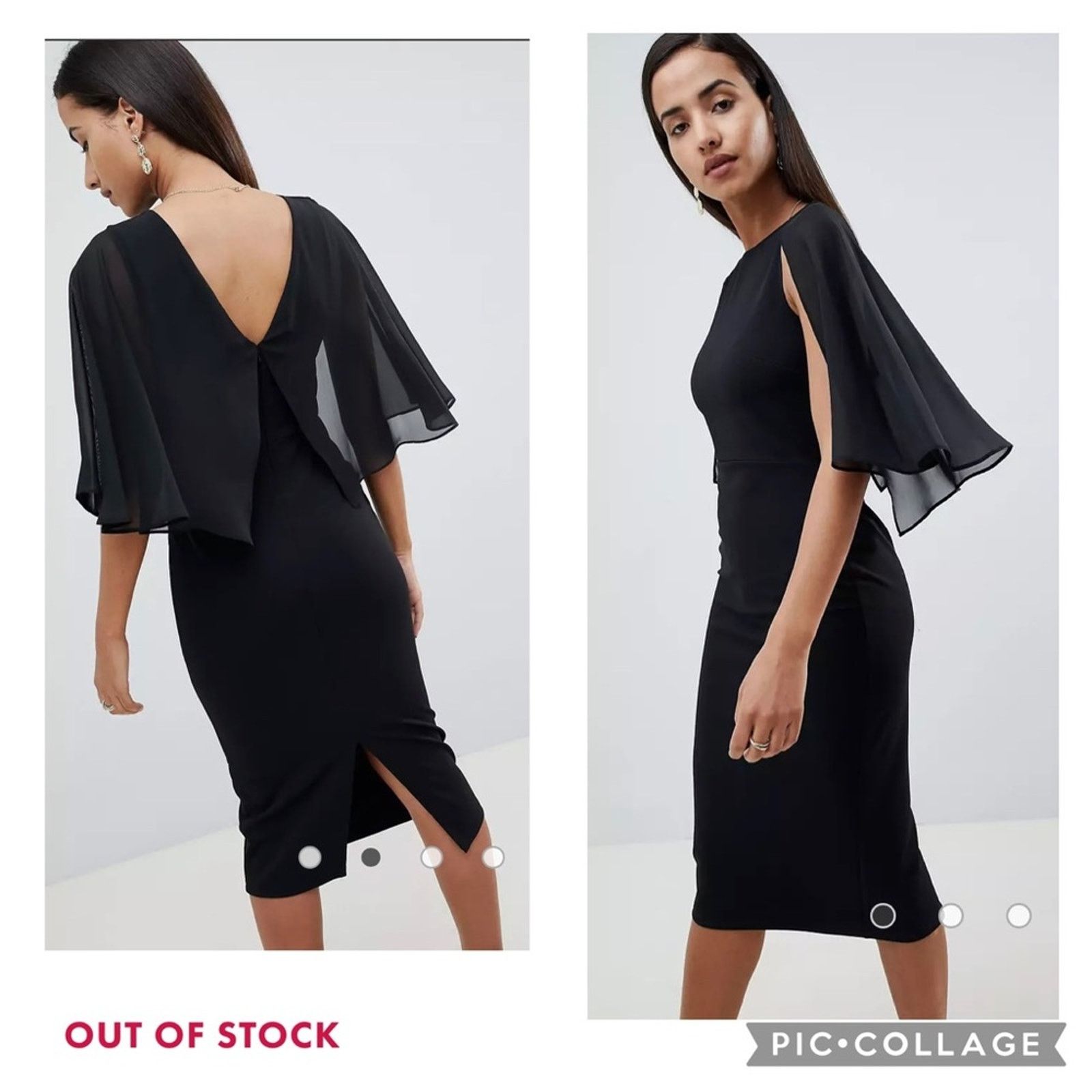 Asos ASOS DESIGN woven mix cape back pencil dress Holiday Size M / US 6-8 / IT 42-44 - 1 Thumbnail