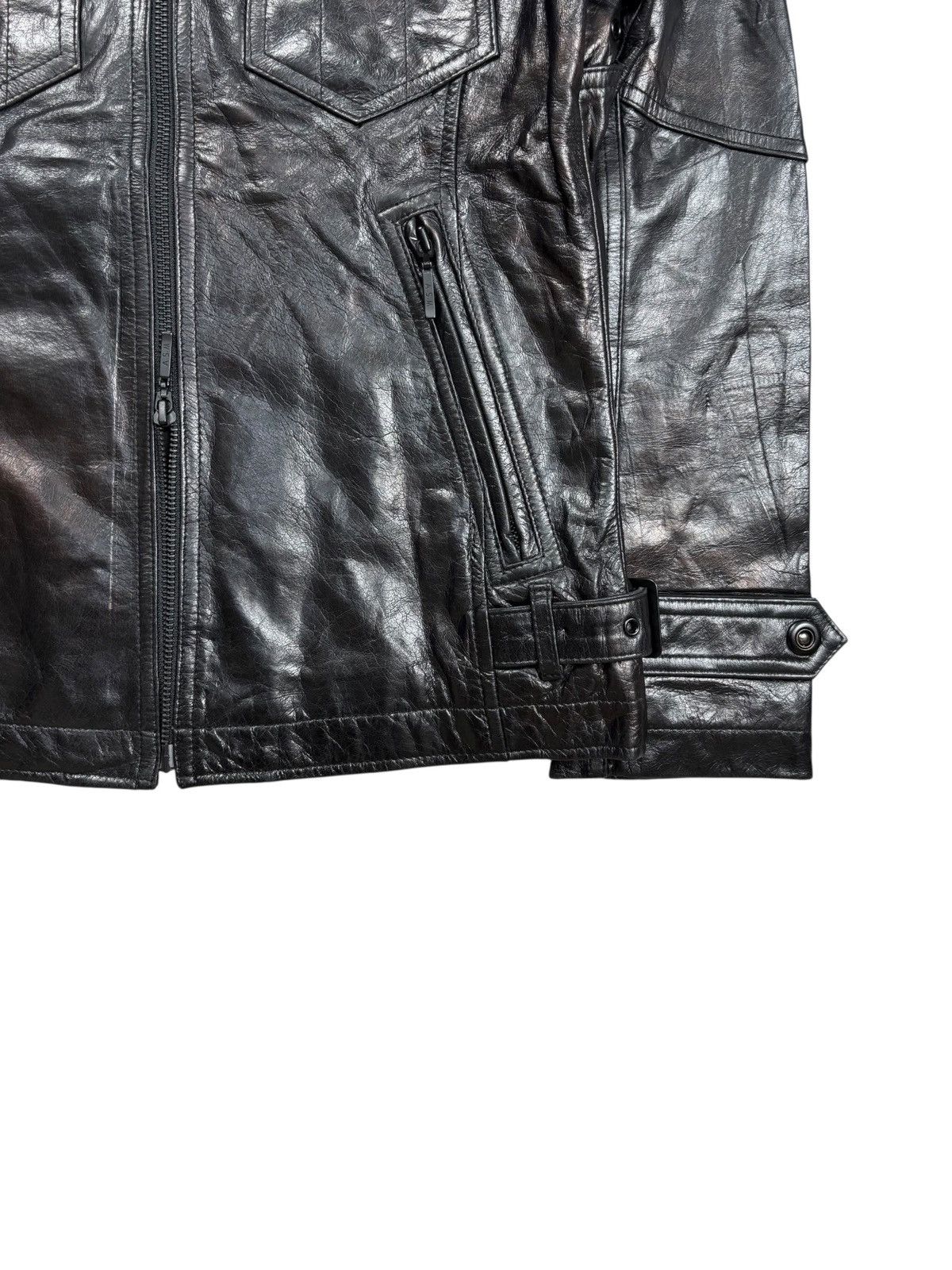 Ekam 2000s Atelier Sab - Rider Burned Leather Jacket Size US M / EU 48-50 / 2 - 9 Thumbnail