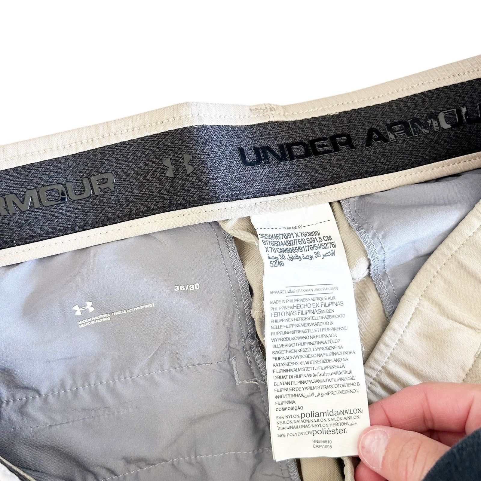Under Armour Under Armour Tan Flat Front Chino Golf Pants Sz 36x30 Size US 36 / EU 52 - 2 Thumbnail