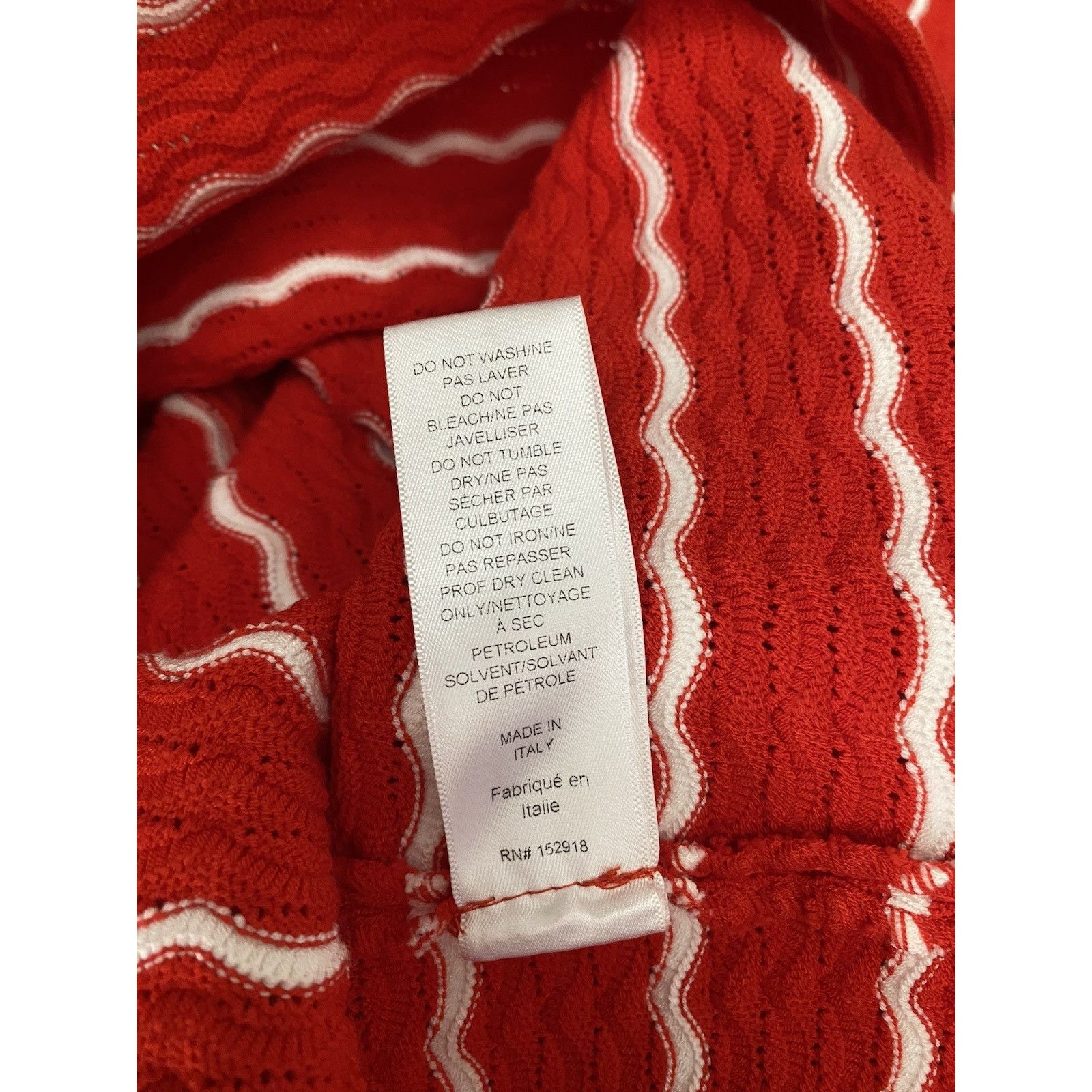 Carolina Herrera CAROLINA HERRERA Ruffled Striped Pointelle Knit Top Sweater Size S / US 4 / IT 40 - 9 Thumbnail