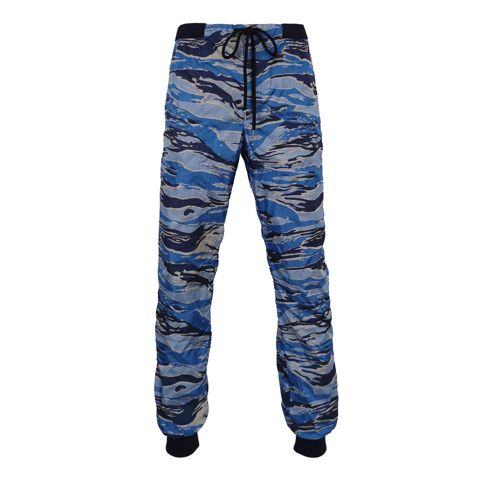 Moncler Blue Camouflage Drawstring Cargo Pants